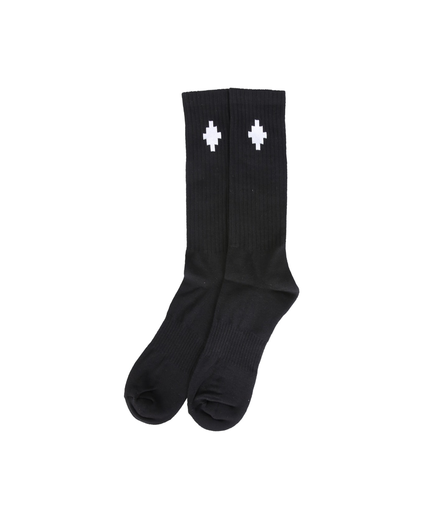 Marcelo Burlon Cross Sideway Socks - BLACK