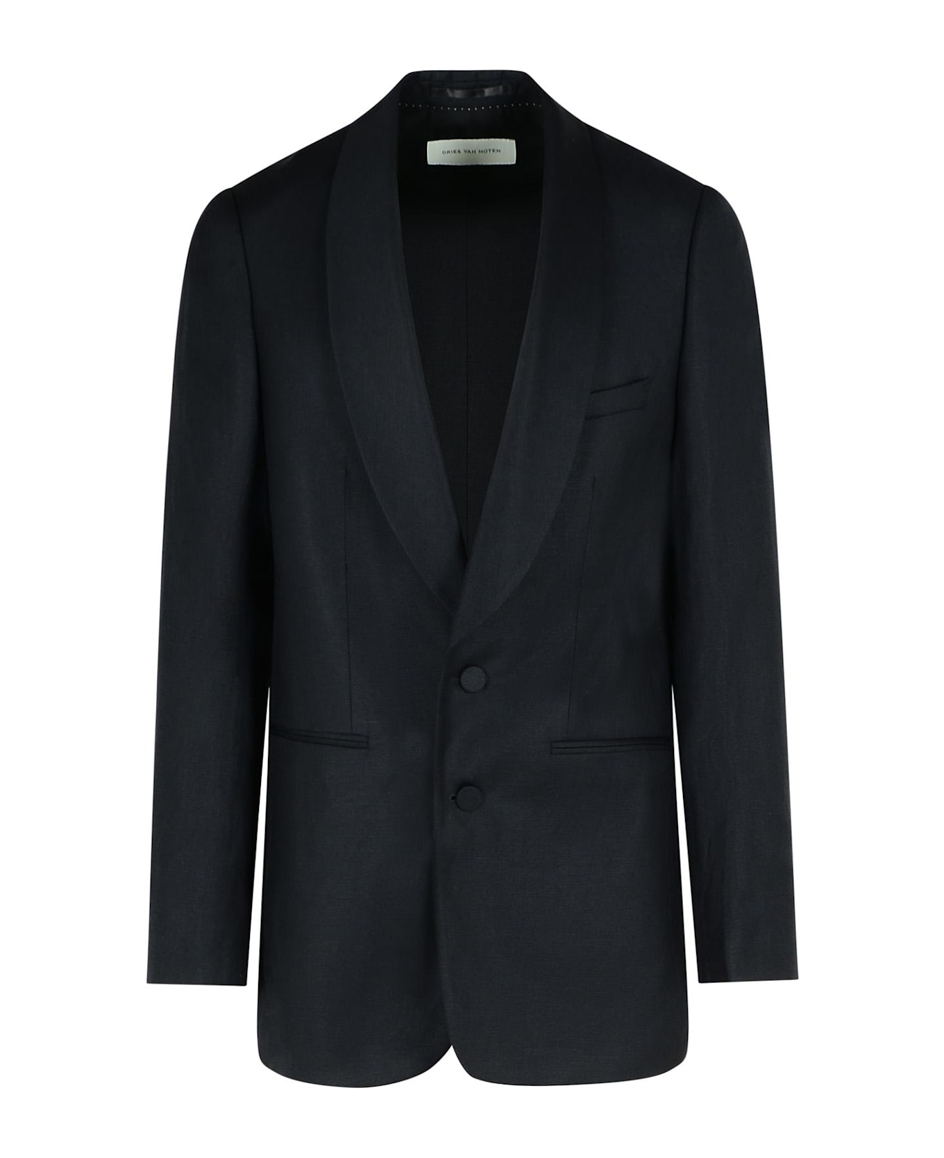 Dries Van Noten 
bartux
 Black Wool Blend Blazer - Black