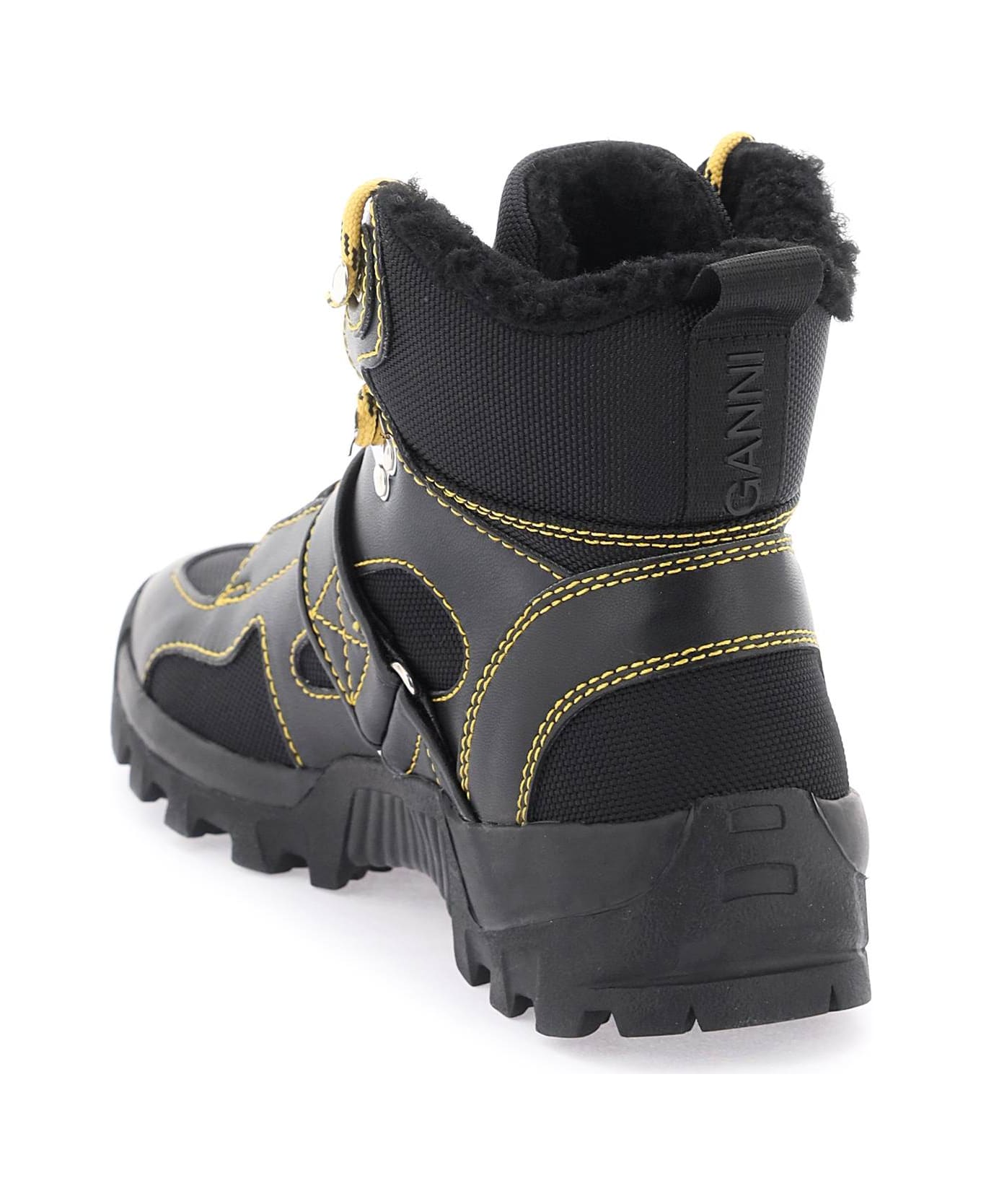 Ganni Performance Hiking Ankle Boots - BLACK (Black)