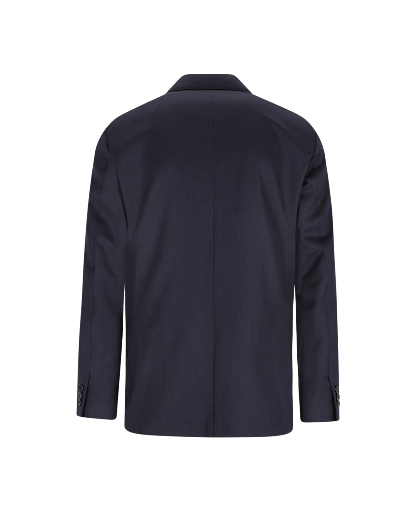 Lardini Double-breasted Virgin Wool Suit - Blue