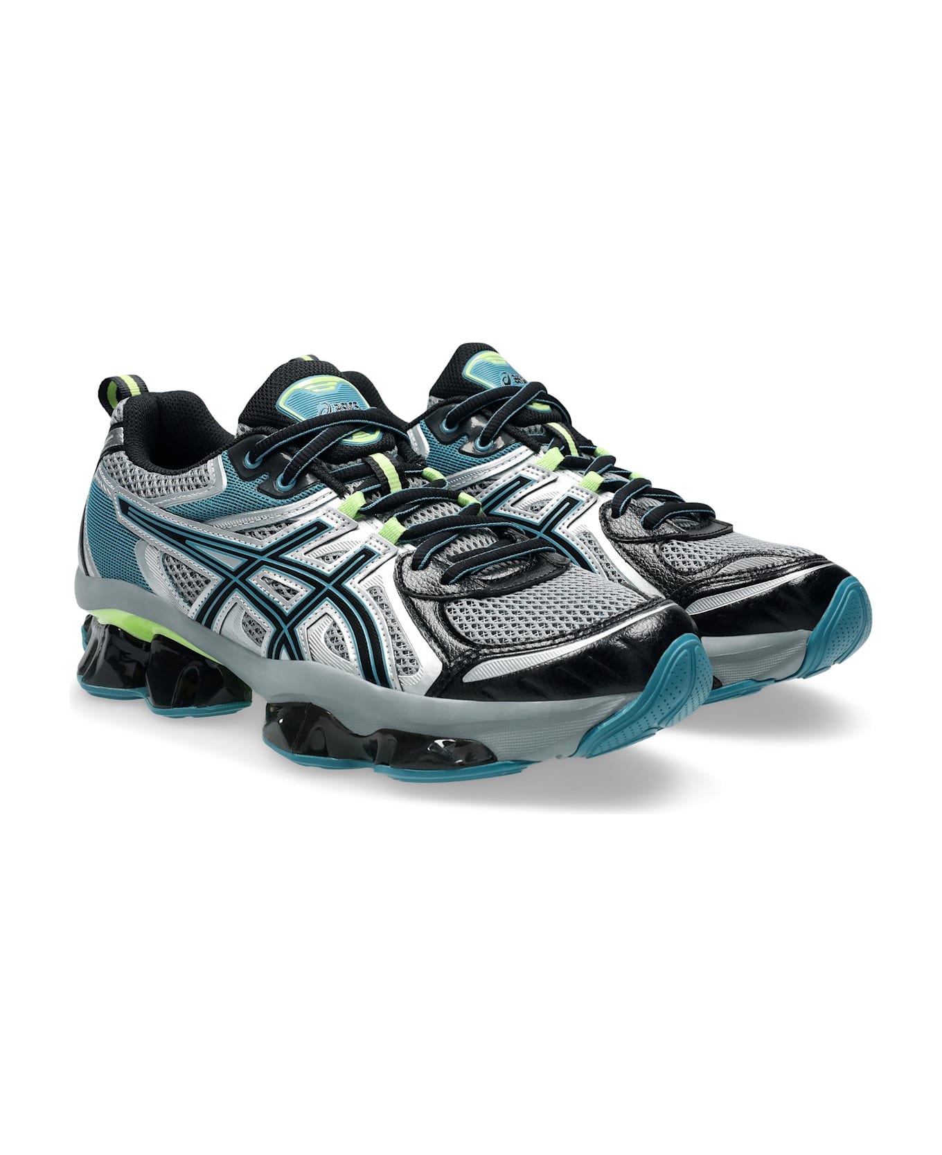 Asics Multicolor Mesh And Rubber Gel Quantum Kinetic Sneakers - GRAVELBLACK