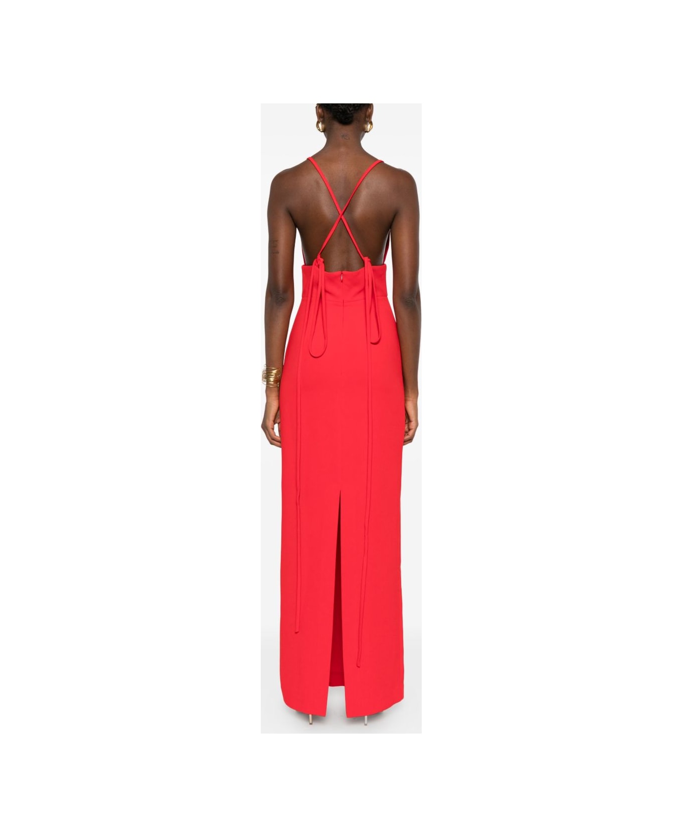 Solace London Milly Midi Dress - Red