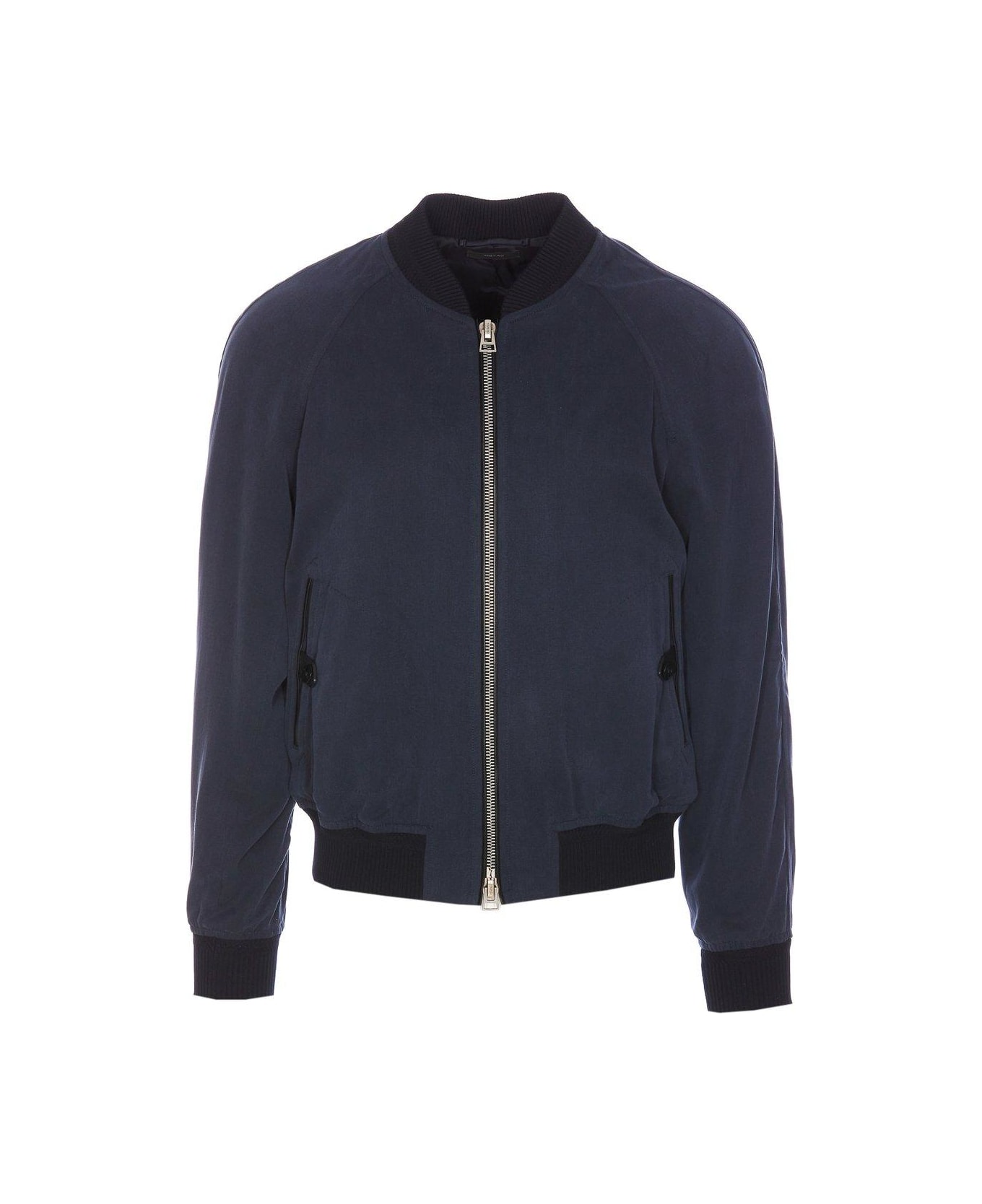 Tom Ford Zipped Bomber Jacket - Blue