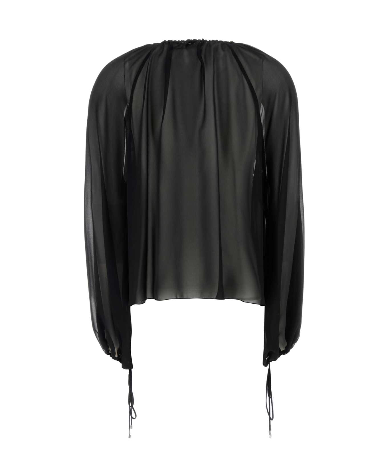 Blumarine Black Silk Blouse - Black