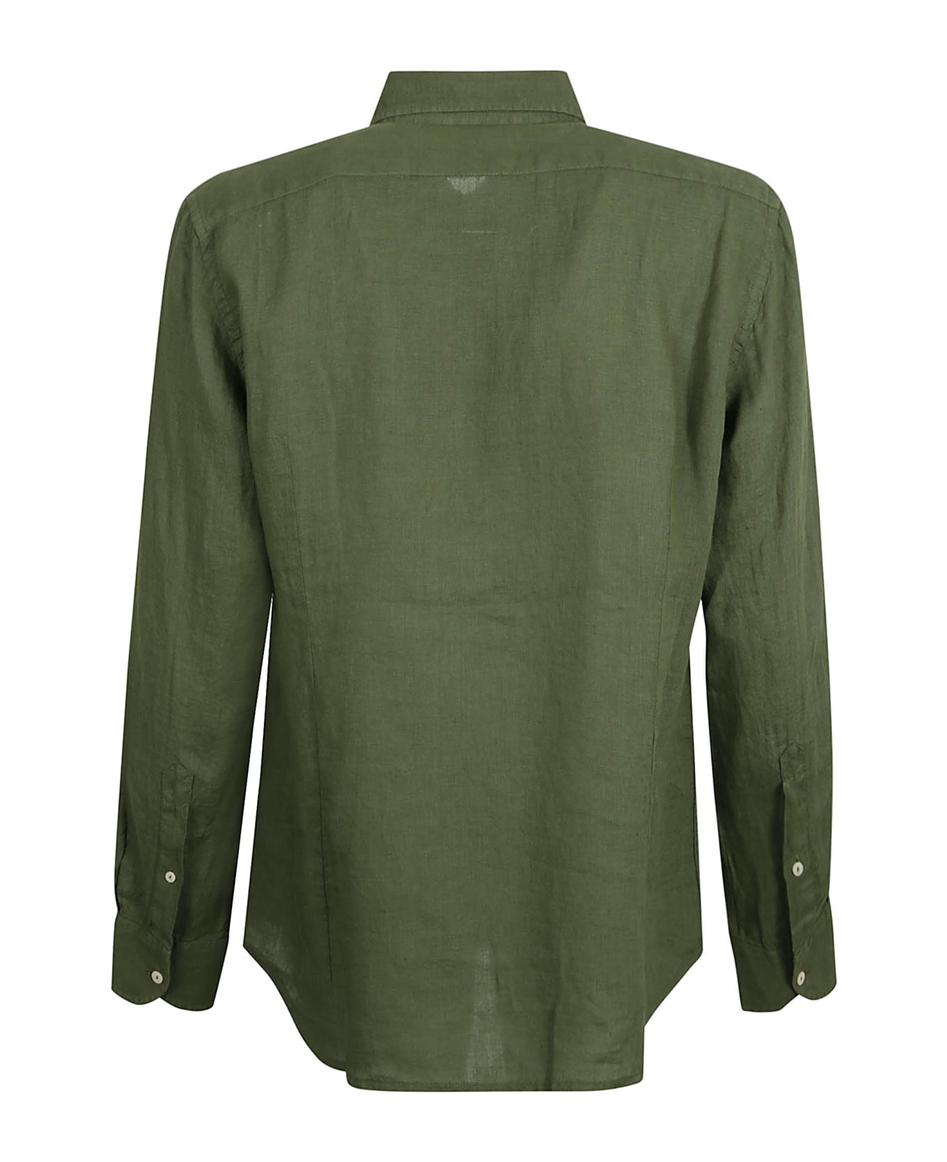 MC2 Saint Barth Round Hem Plain Formal Shirt - Military