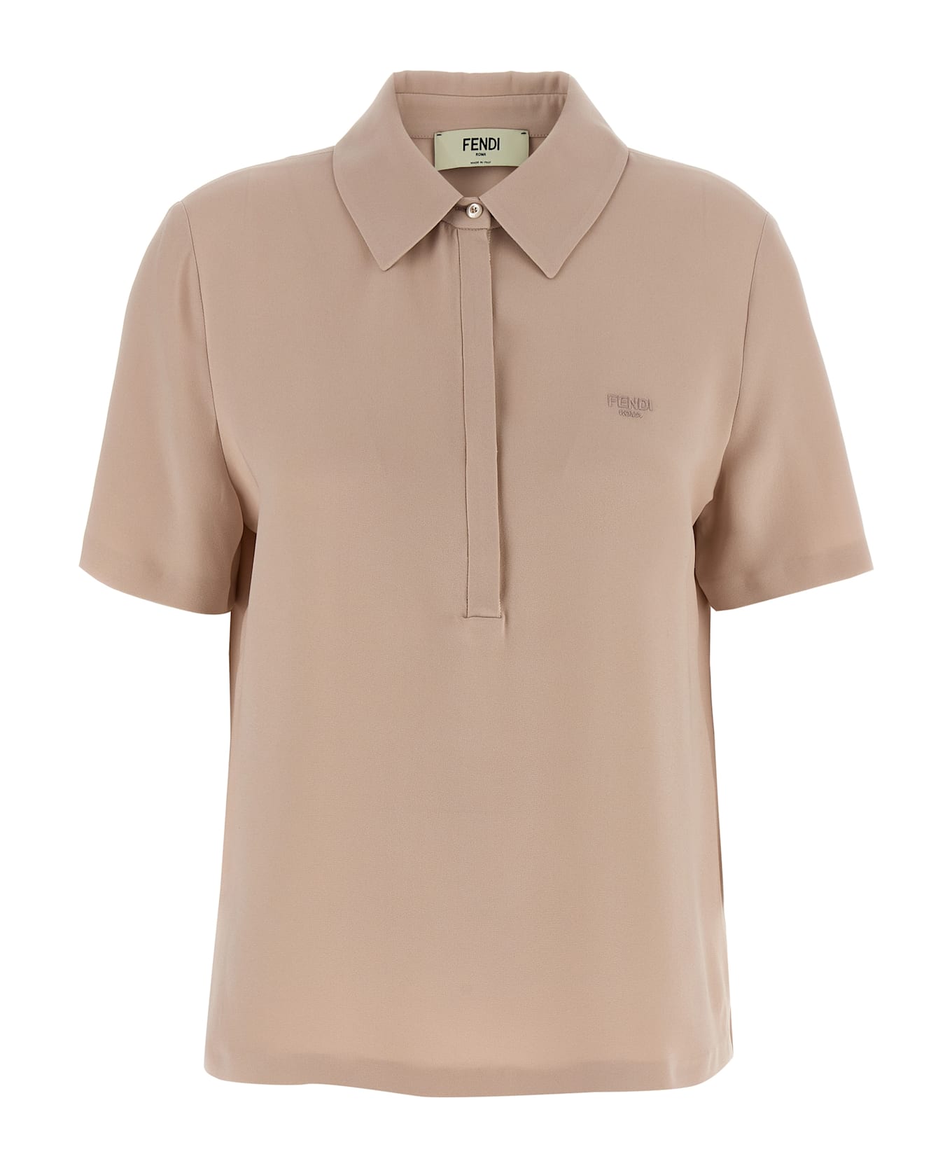 Fendi Silk Polo Shirt - Pink