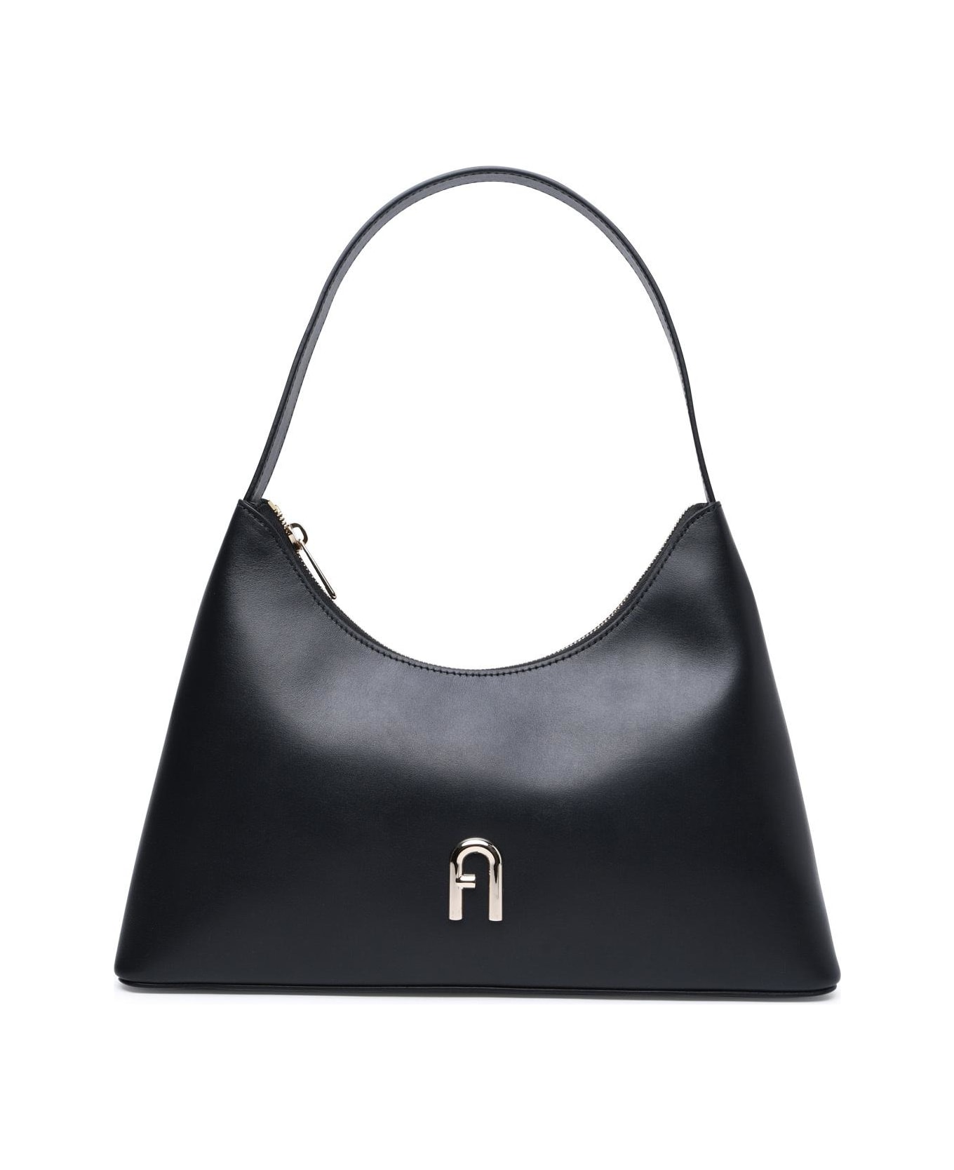 Furla 'diamante' Black Calf Leather Bag - Nero
