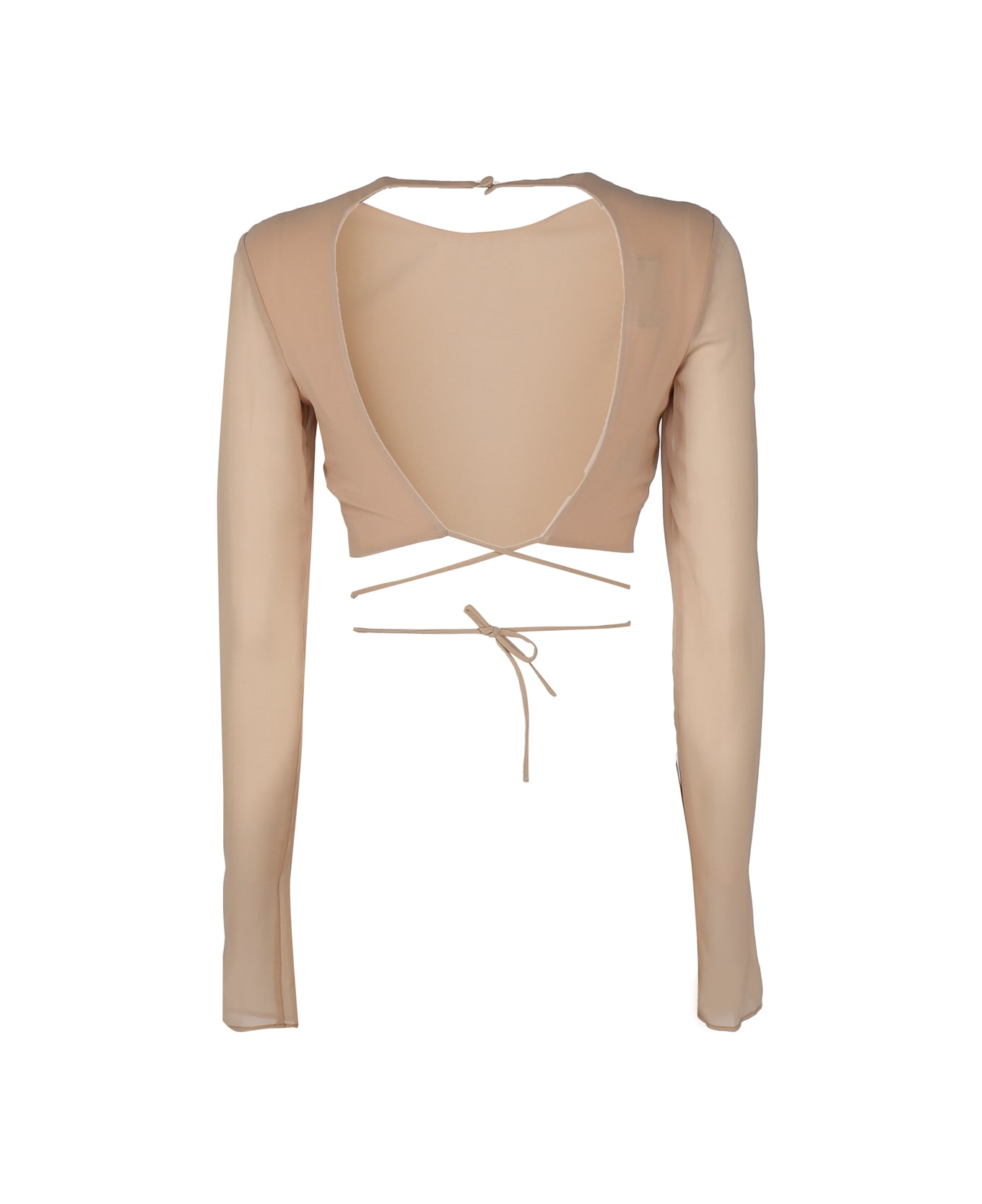 The Andamane Open Back Top - Beige