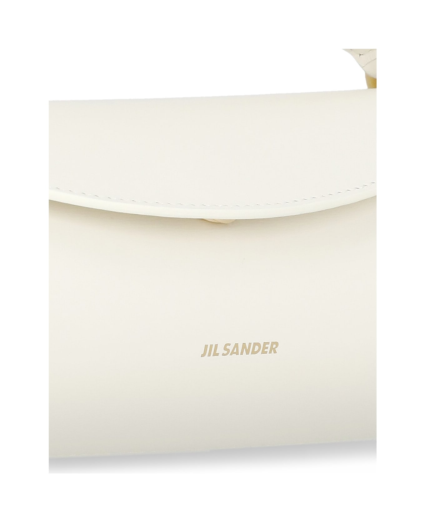 Jil Sander Natural Cannolo Mini Bag - White ショルダーバッグ