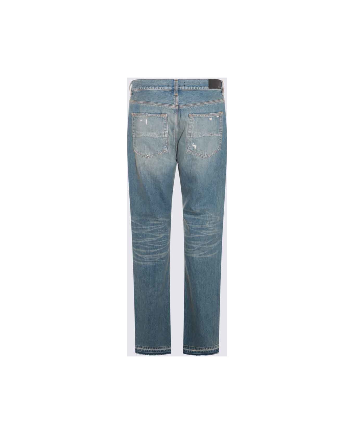 AMIRI Medium Blue Cotton Jeans - Crafted Indigo