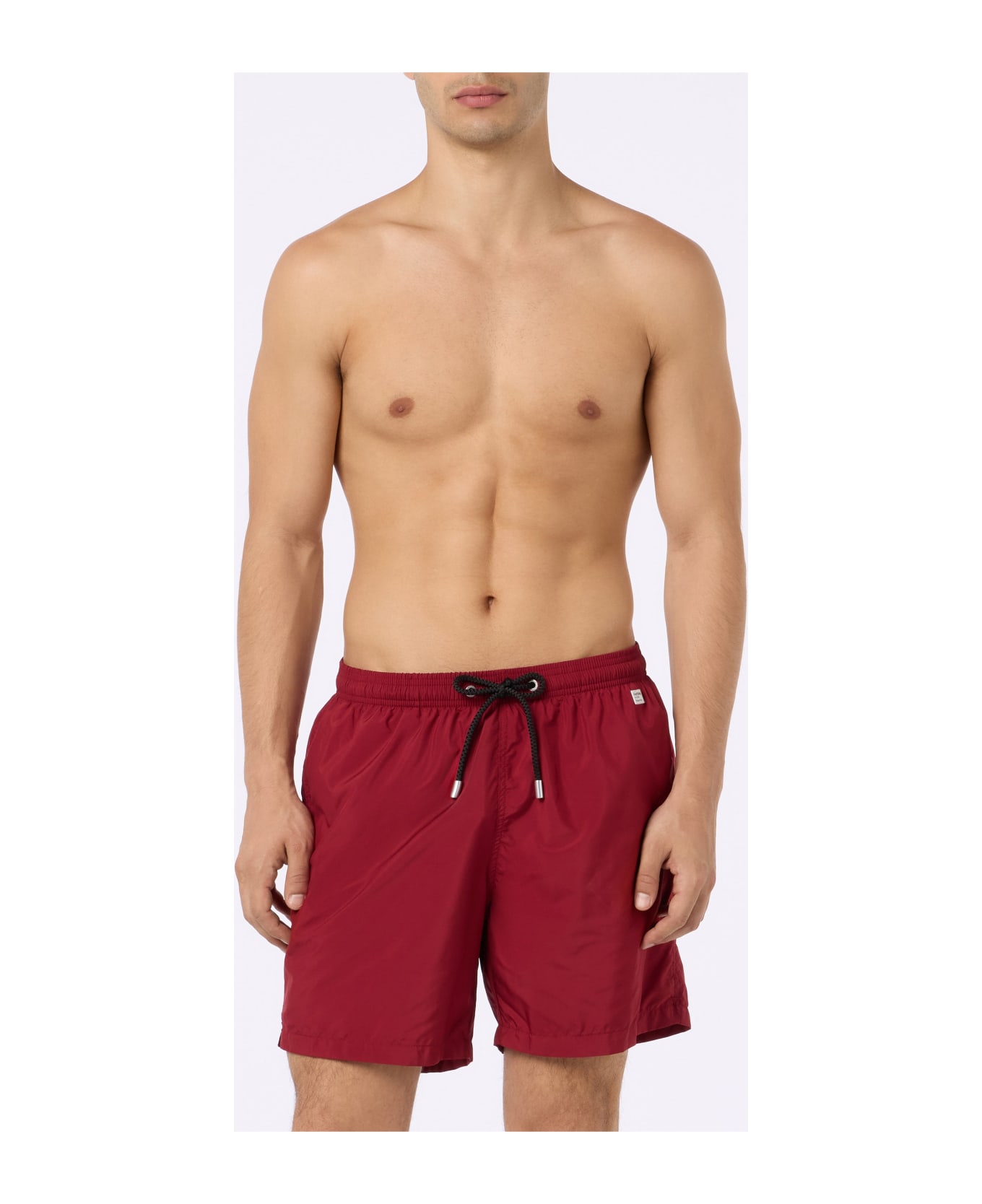 MC2 Saint Barth Man Lightweight Fabric Burgundy Swim Shorts Lighting Pantone | Pantone® Special Edition - RED