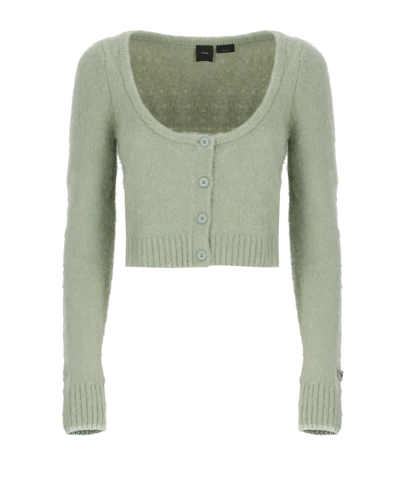 Pinko Colorpoint Sweater With Wide Round Neckline - Green