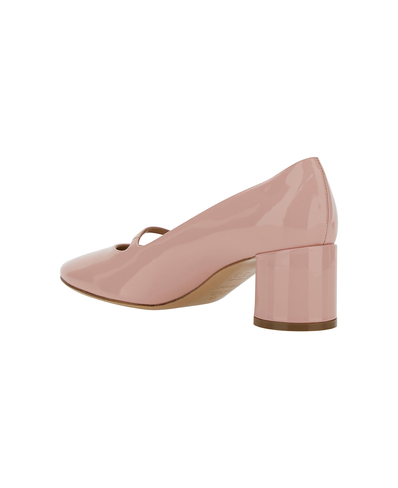 Casadei 'emily' Pink Pointed Pumps With Pearl Detail In Patent Leather Woman - Pink