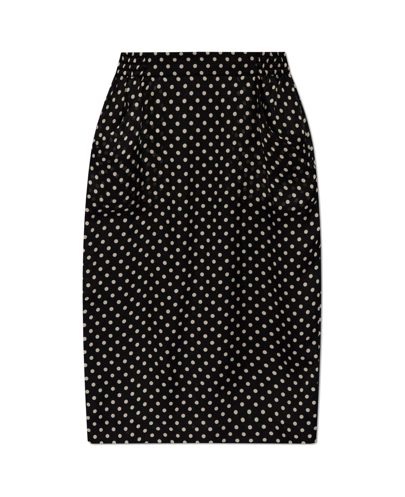 Saint Laurent Dotted Print Skirt - NOIR CRAIE