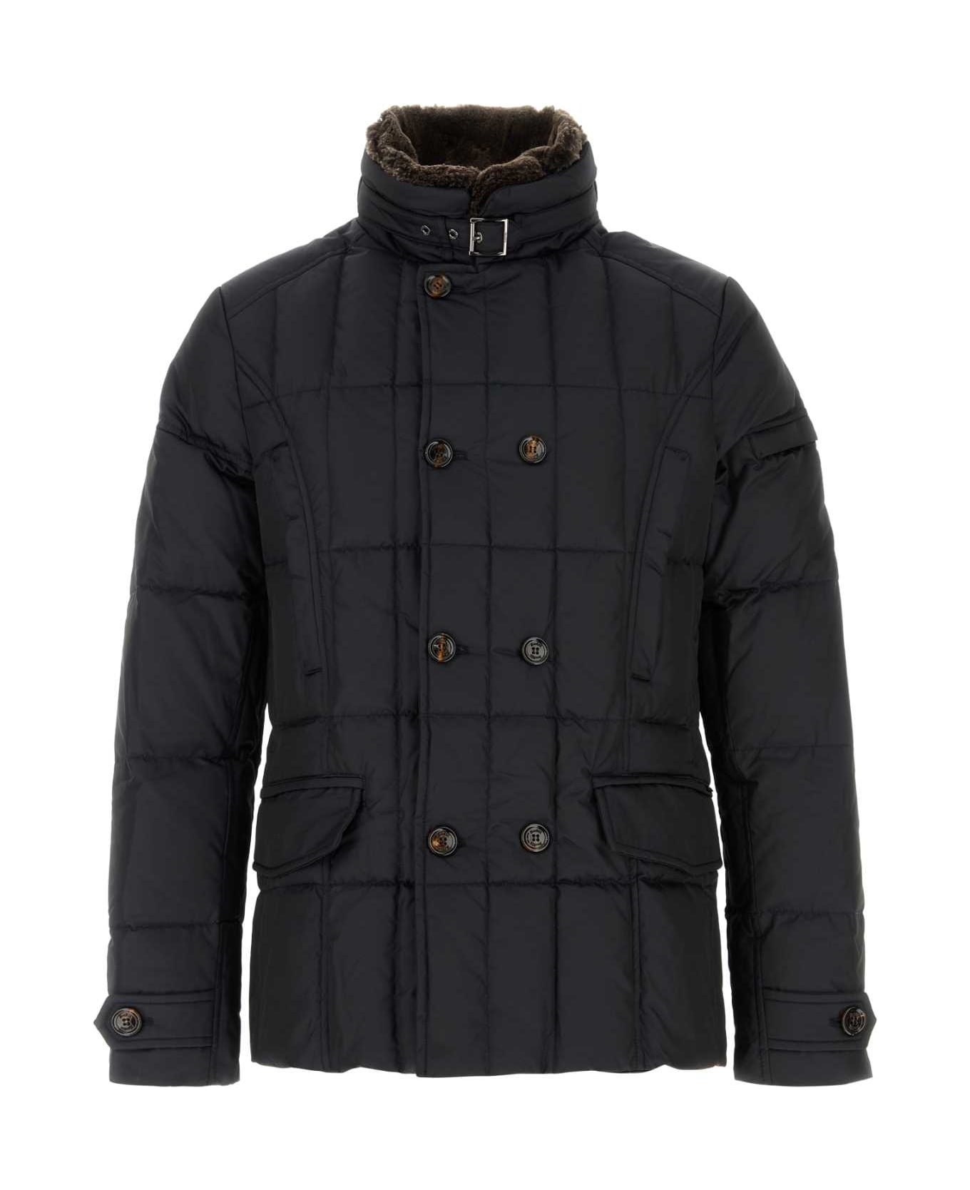 Moorer Midnight Blue Polyester Siro Down Jacket - BLU