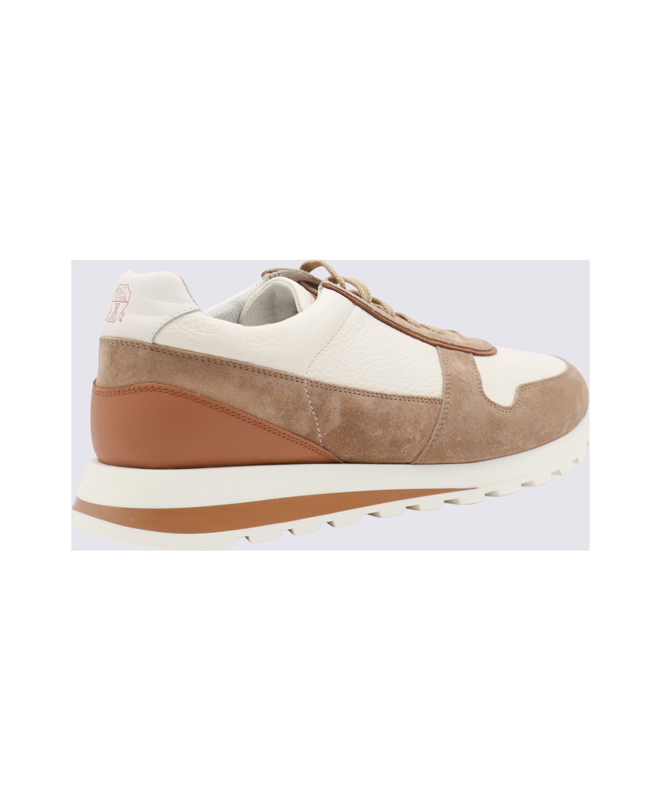 Brunello Cucinelli Beige Leather Sneakers - Beige