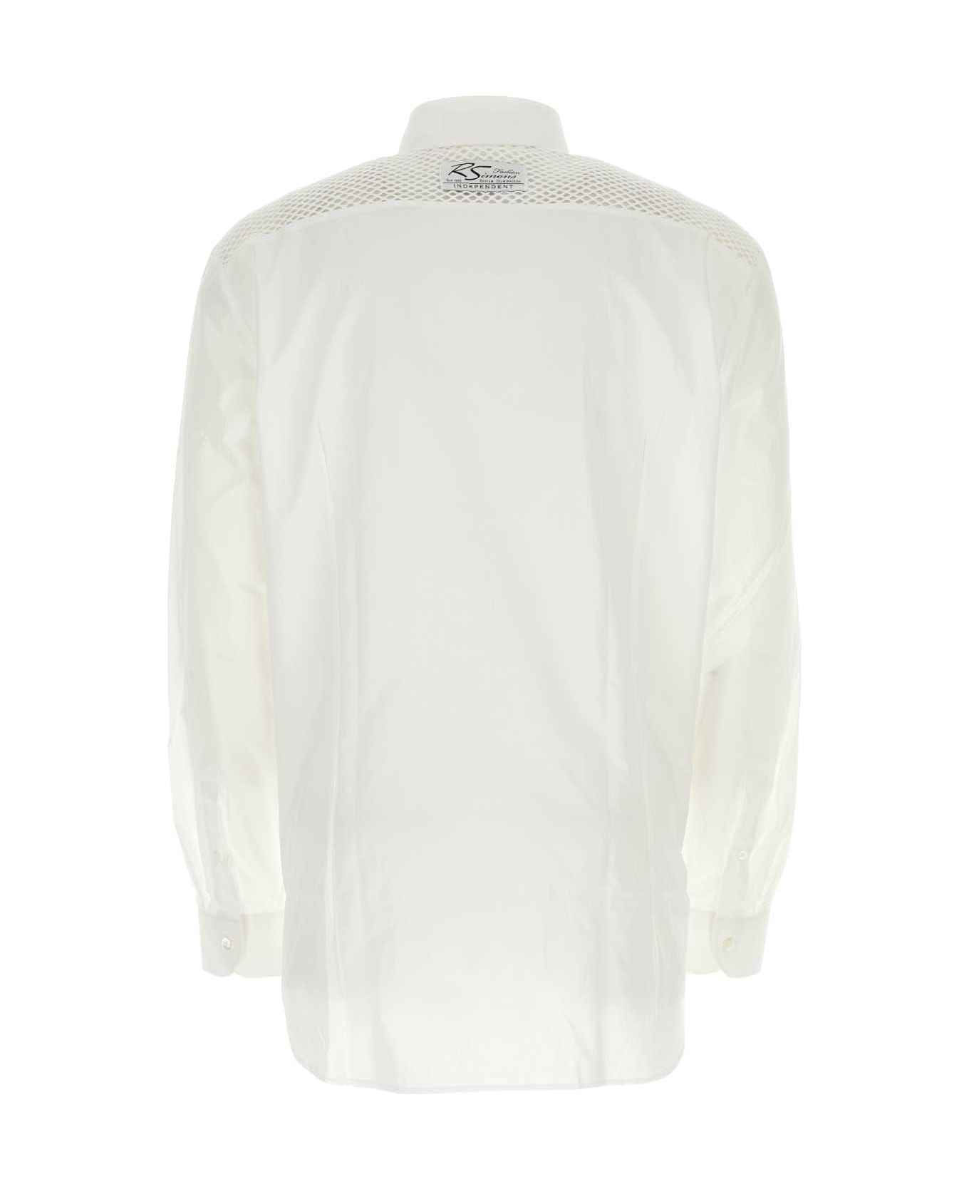 Raf Simons White Poplin Oversize Shirt - WHITE