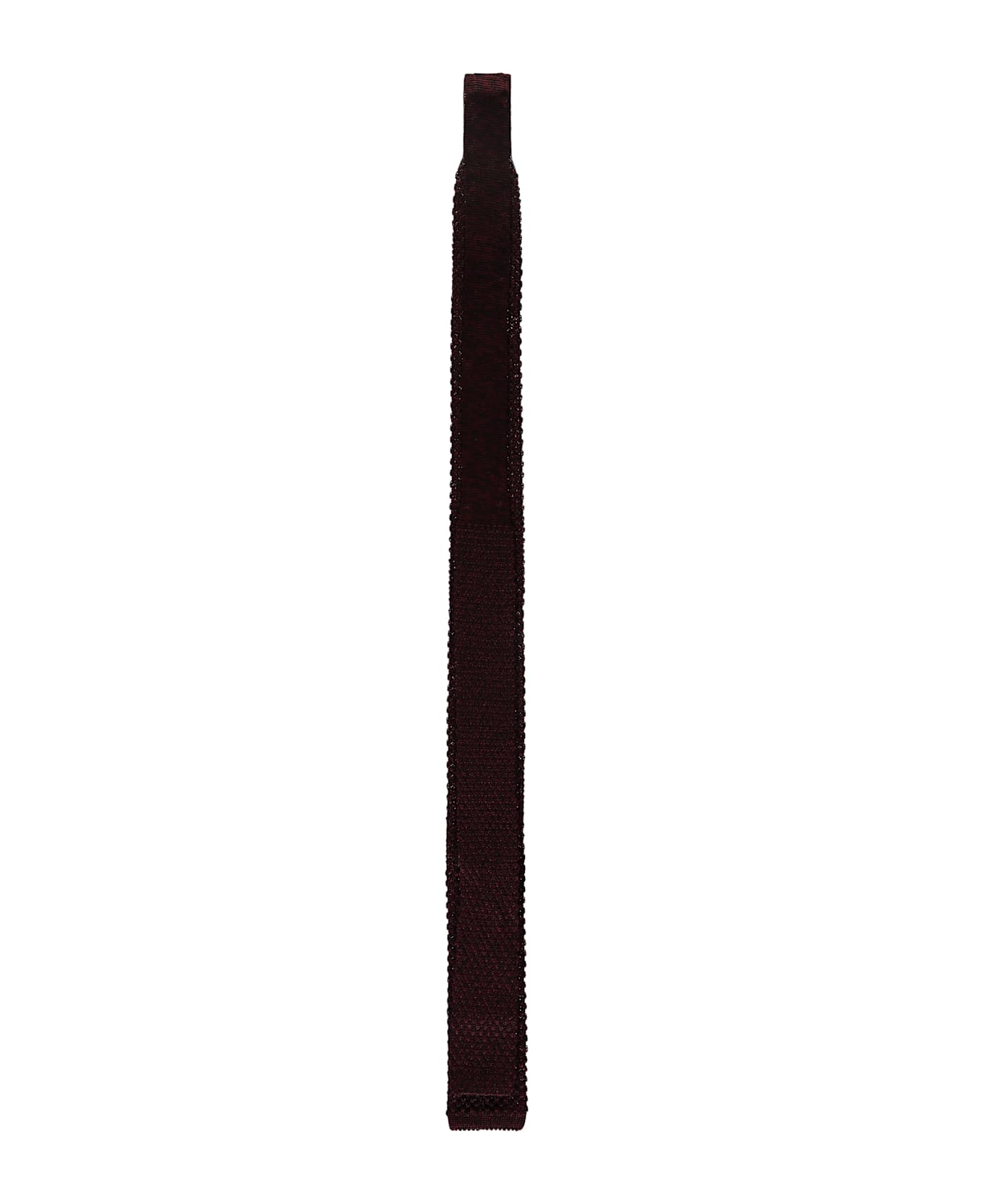 Corneliani Knitted Silk Tie - Burgundy
