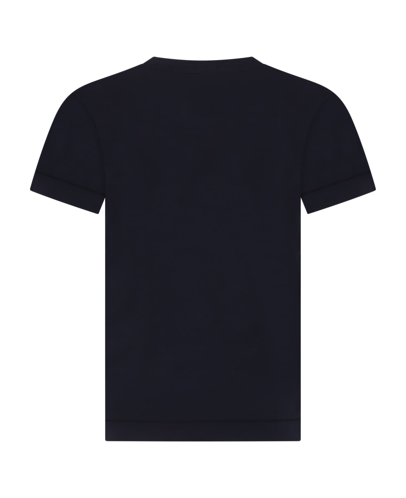 Stone Island Junior Blue T-shirt For Boy With Logo - Navy blue