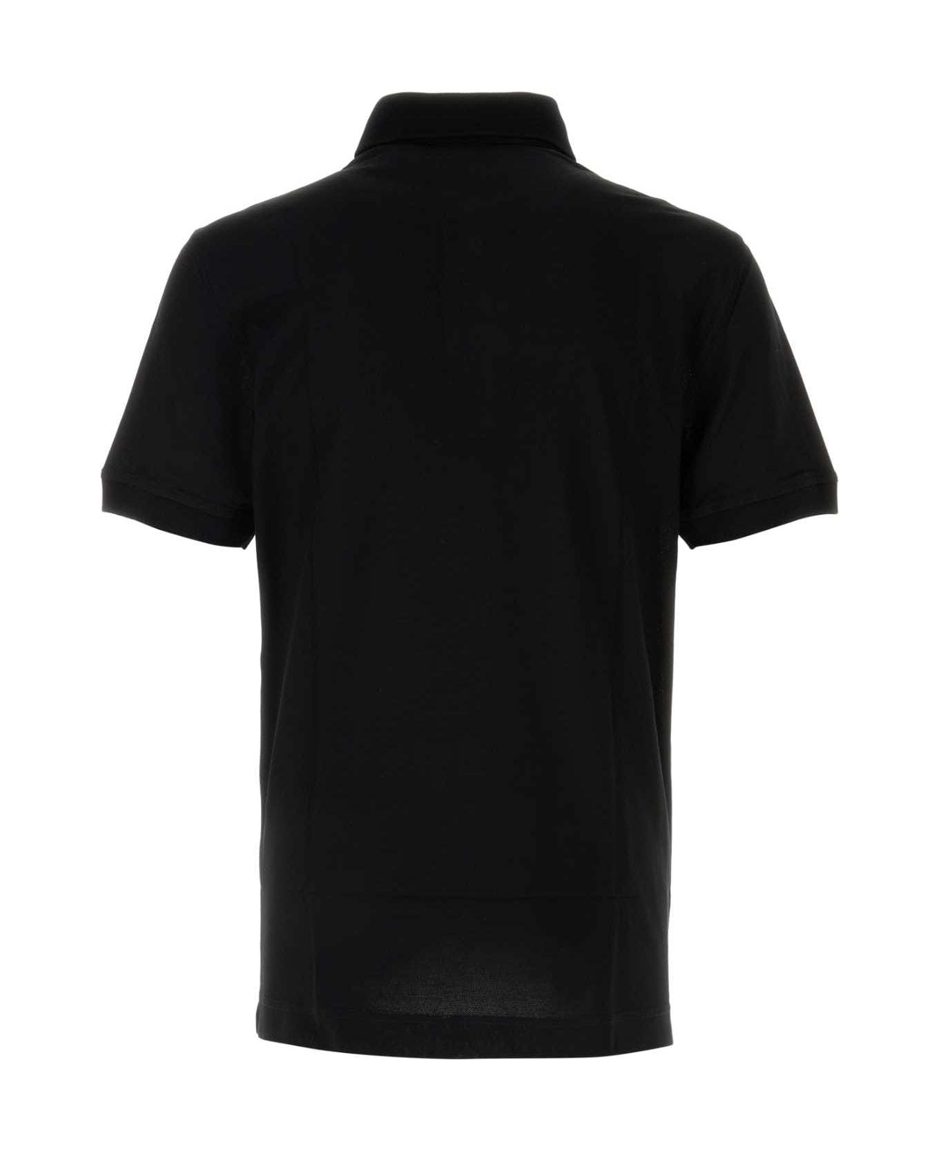 Dolce 
Gabbana Black Mini Logo Polo Shirt - NERO