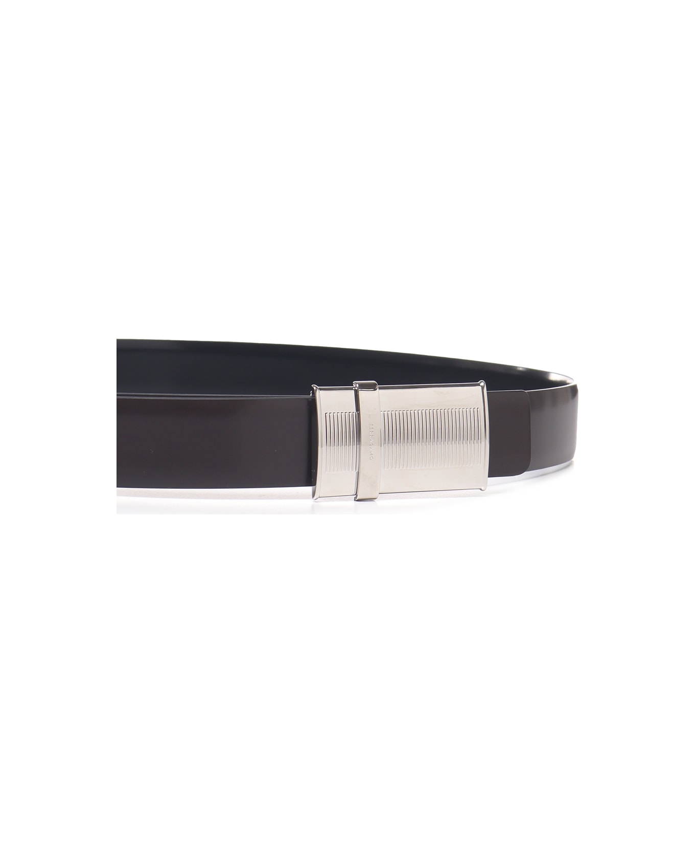 Ferragamo Leather Belt - Brown-black