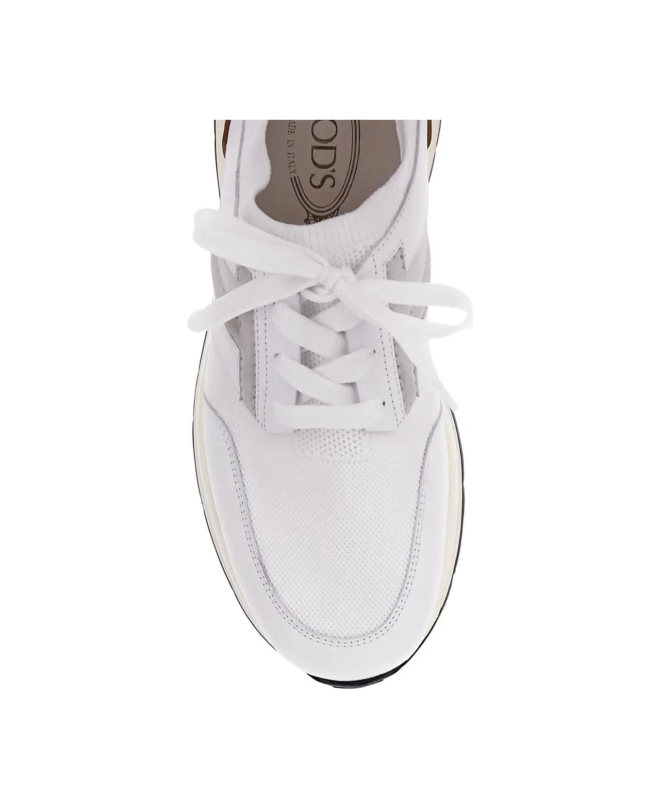 Tod's Panelled Mesh Lace-up Sneakers - White