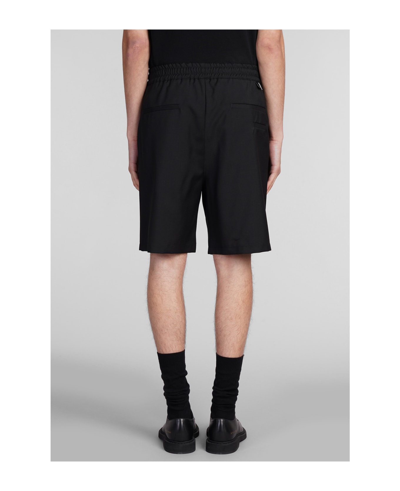 Low Brand Tokyo Shorts In Black Wool - black