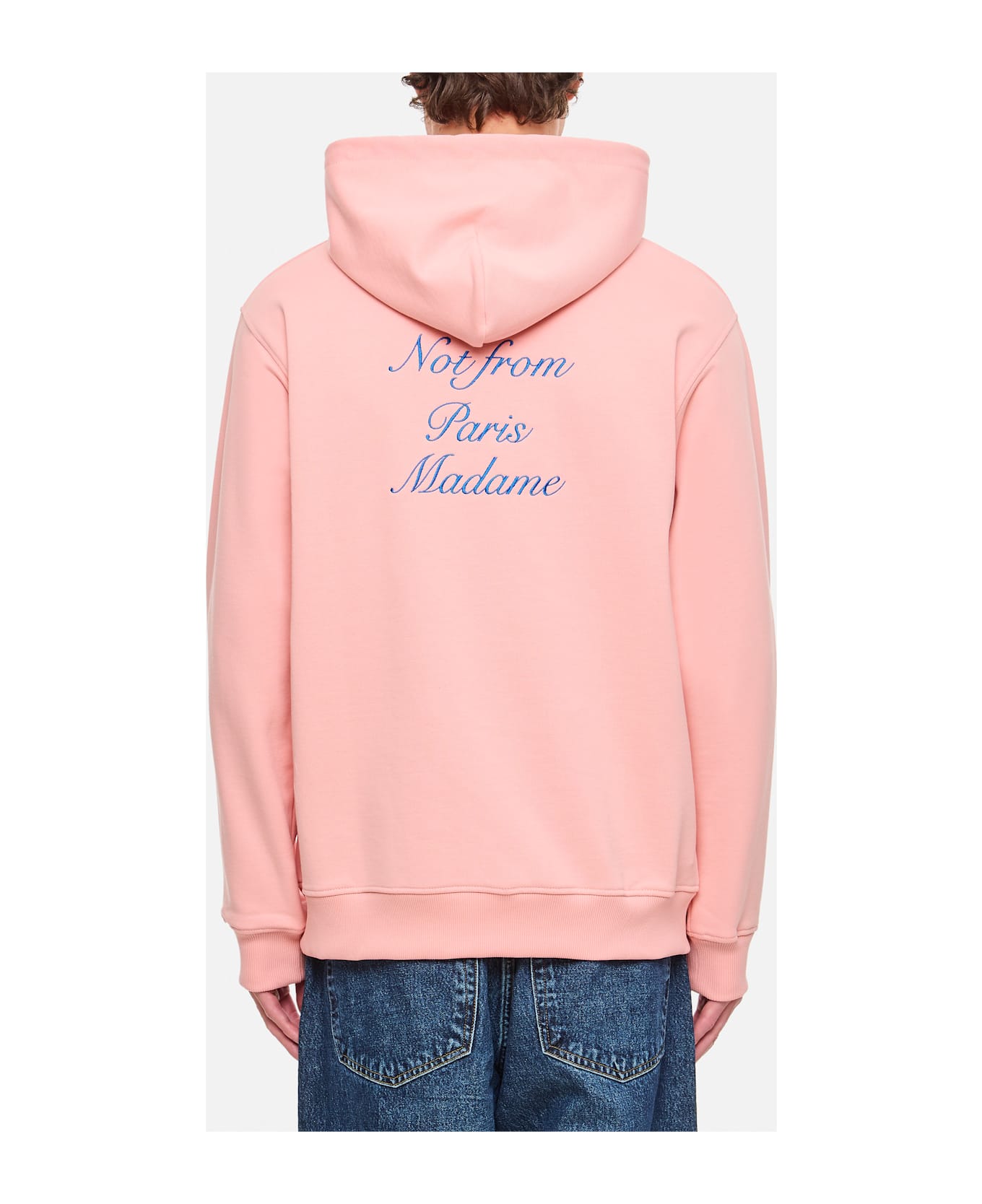 Drôle de Monsieur Le Hoodie Slogan Cursive - Light Pink