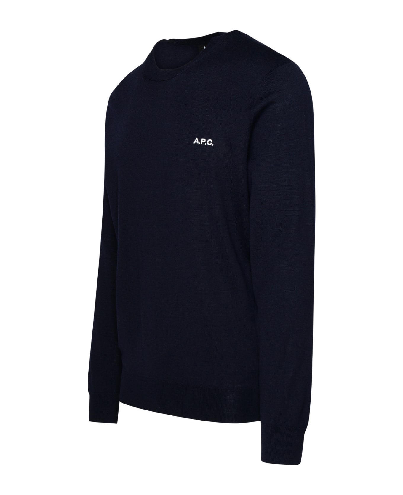 A.P.C. Blue Wool Blend Axel Sweater - Navy