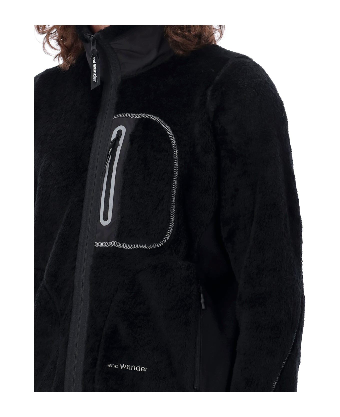 And Wander 9 Top Fleece Jacket - BLACK