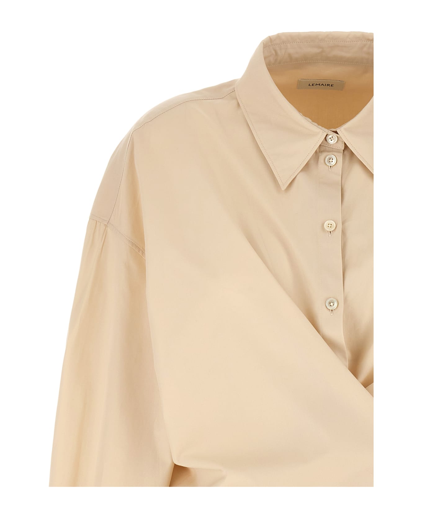 Lemaire 'straight Collar Twisted' Shirt - IVORY