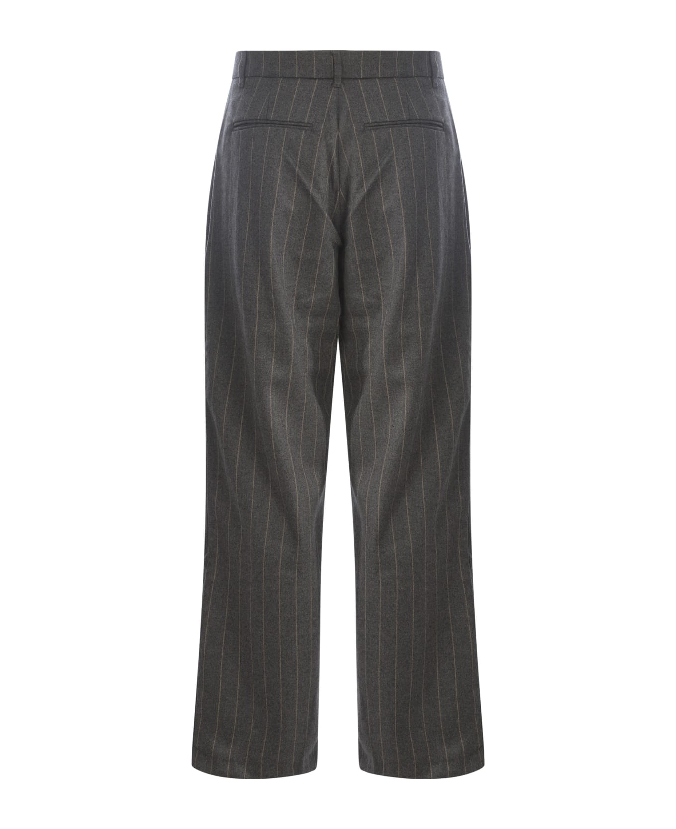 Family First Milano Trousers Family First "new Tube Classic" In Wool Blend - Grigio