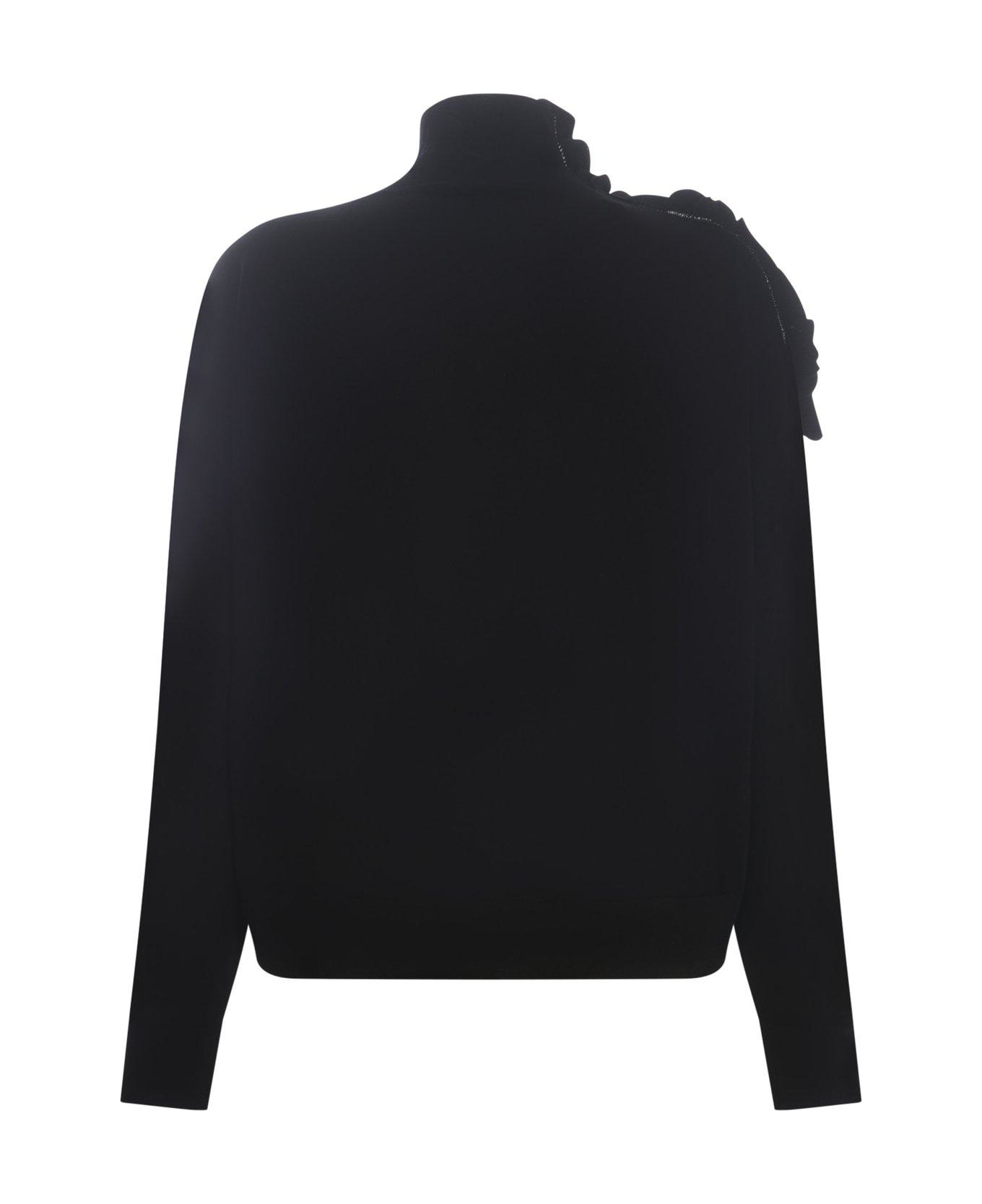 Pinko Wool Turtleneck Sweater - black