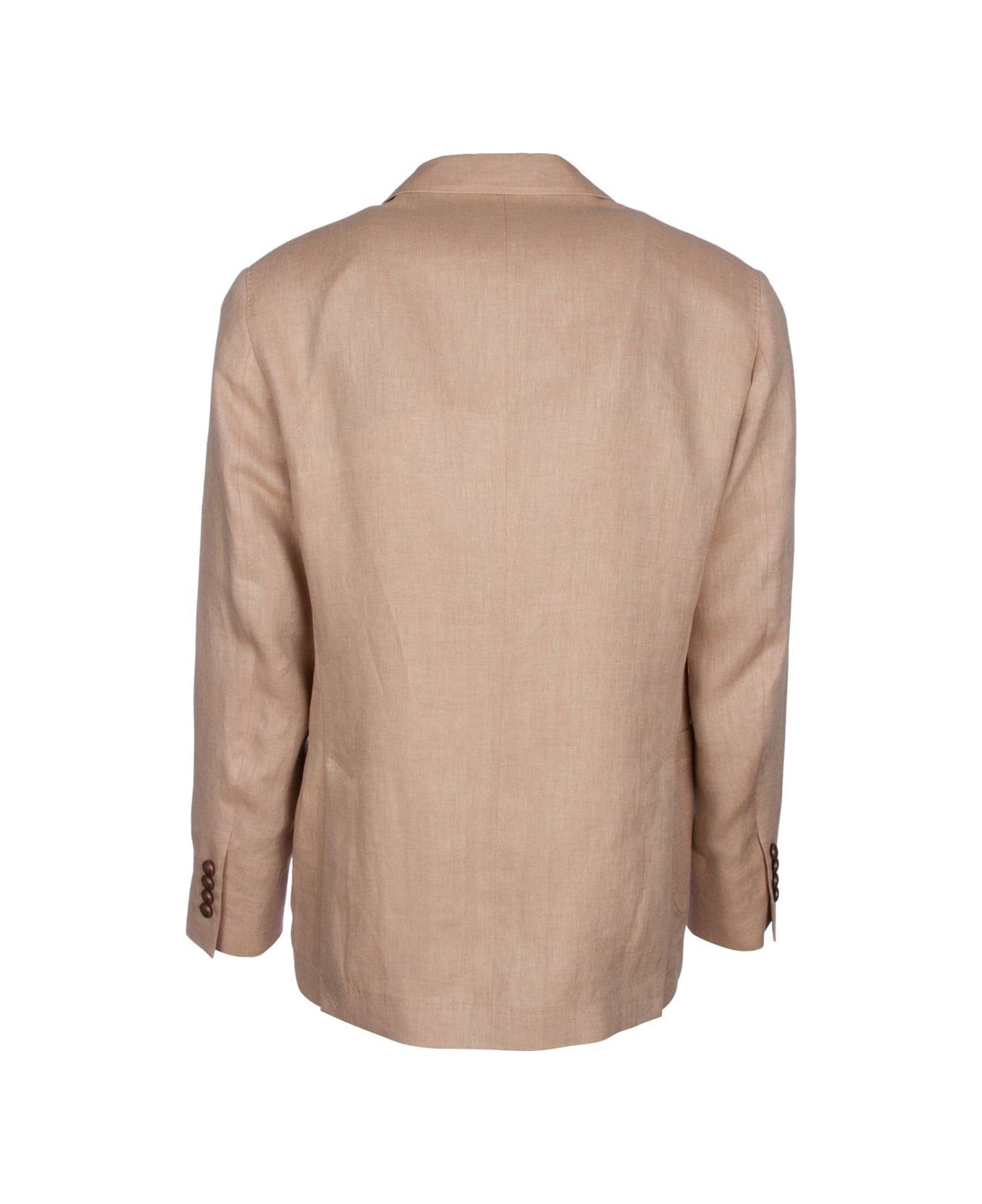 Brunello Cucinelli Double-breasted Long-sleeved Blazer - BROWN