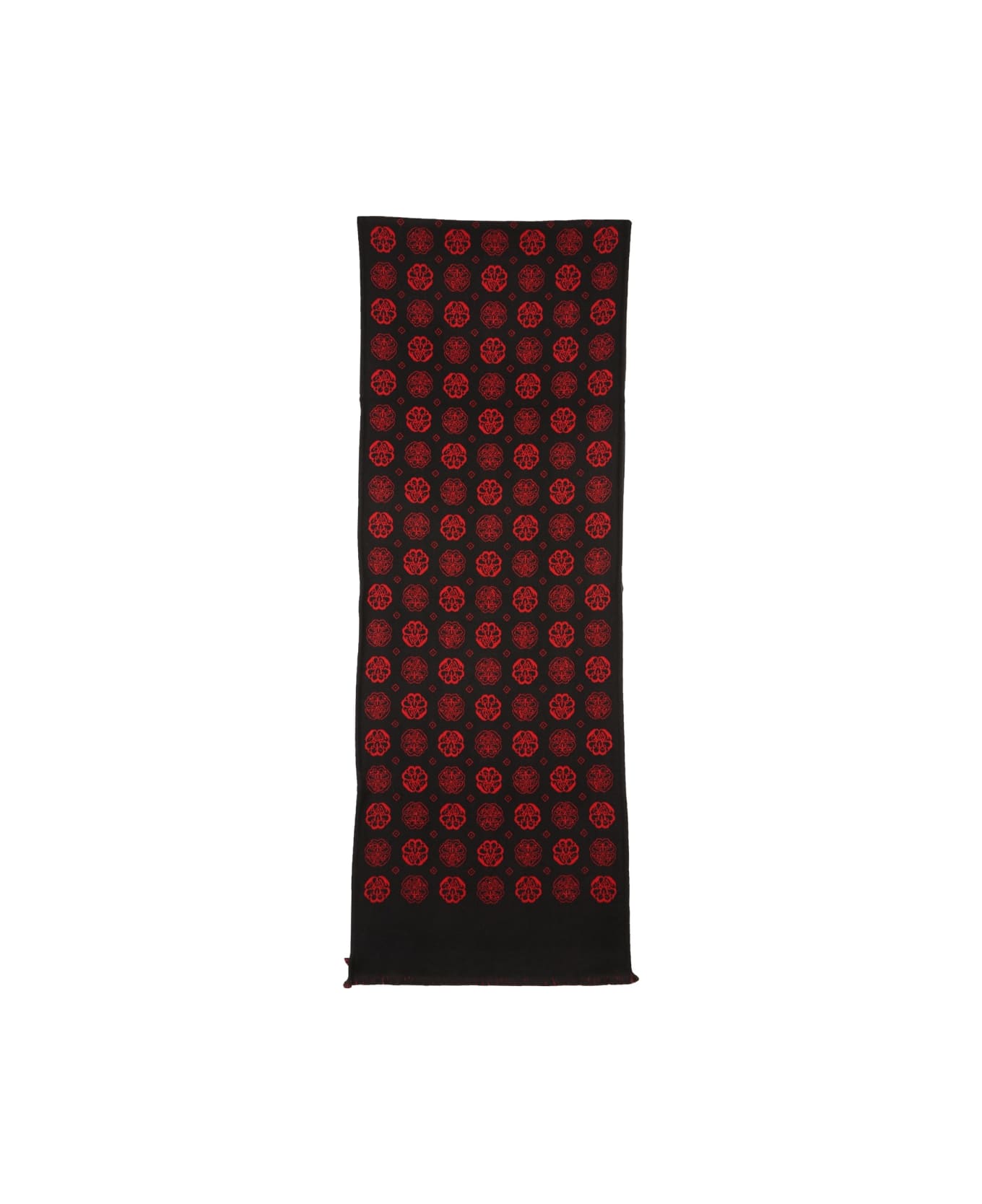 Alexander McQueen Scarf With Jacquard Pattern - BLACK スカーフ