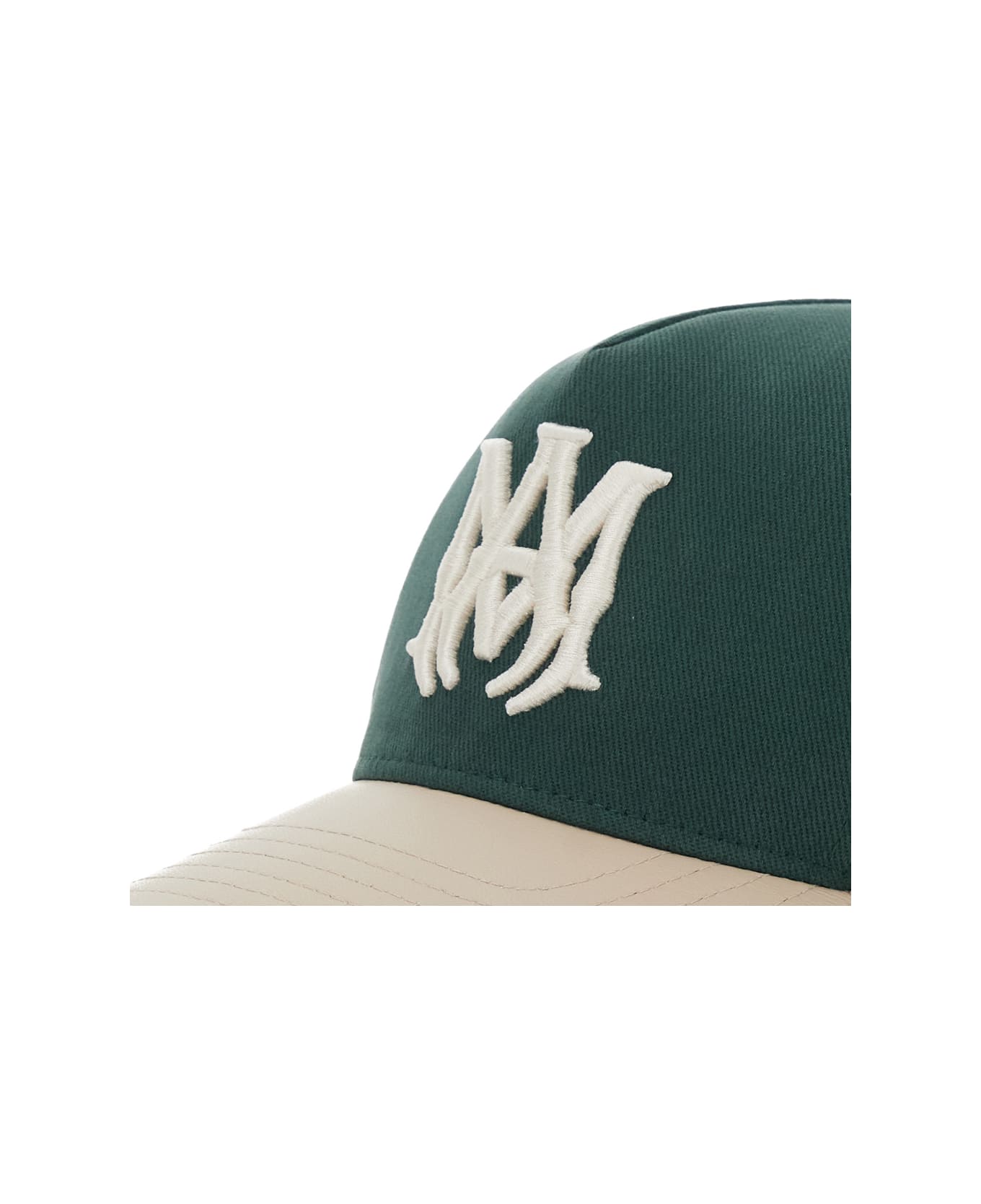 AMIRI Green Baseball Cap With Contrasting Brim And Logo Embroidery On The Front In Cotton Man - Green