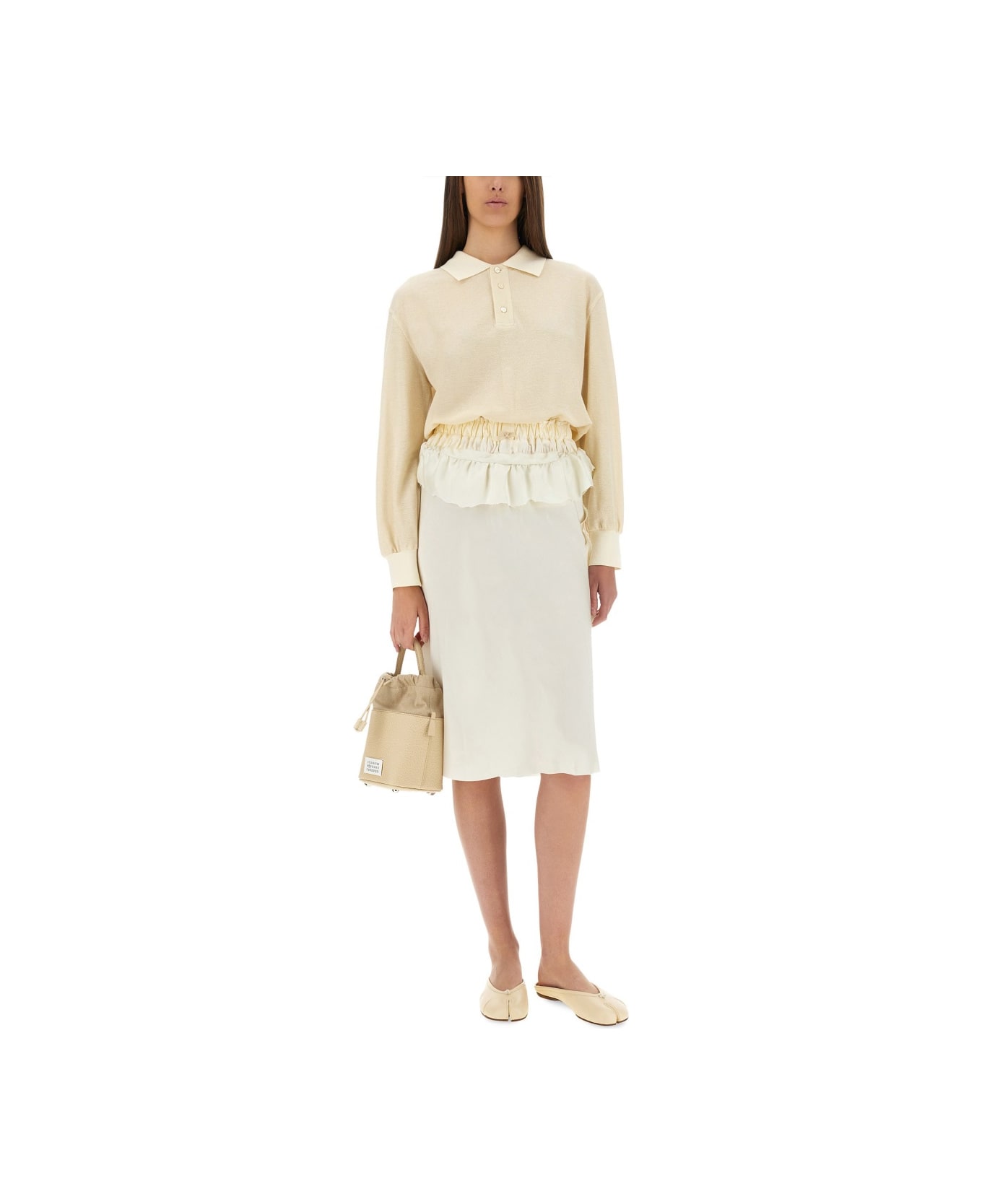 Maison Margiela Polo Midi Dress - IVORY
