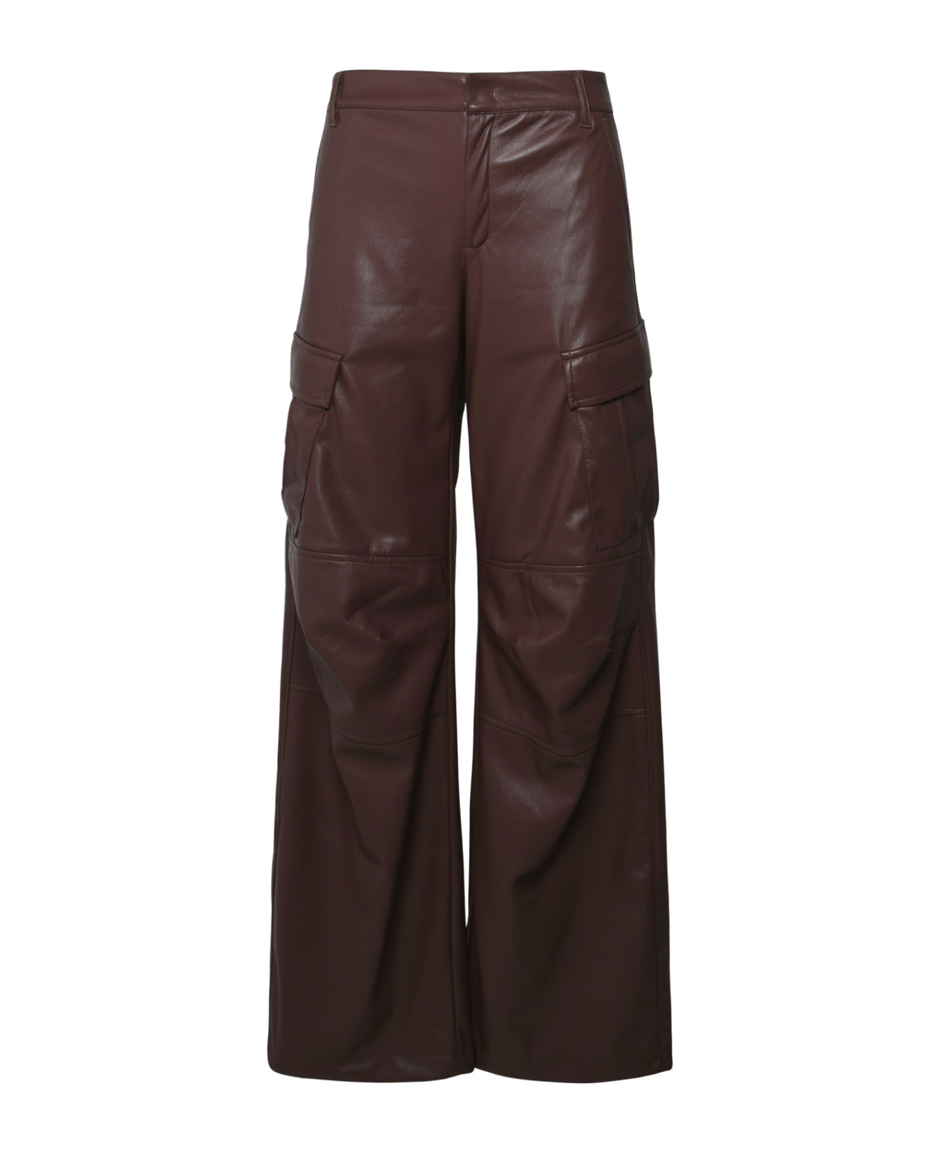 The Andamane Brown Polyester Blend Trousers - Brown