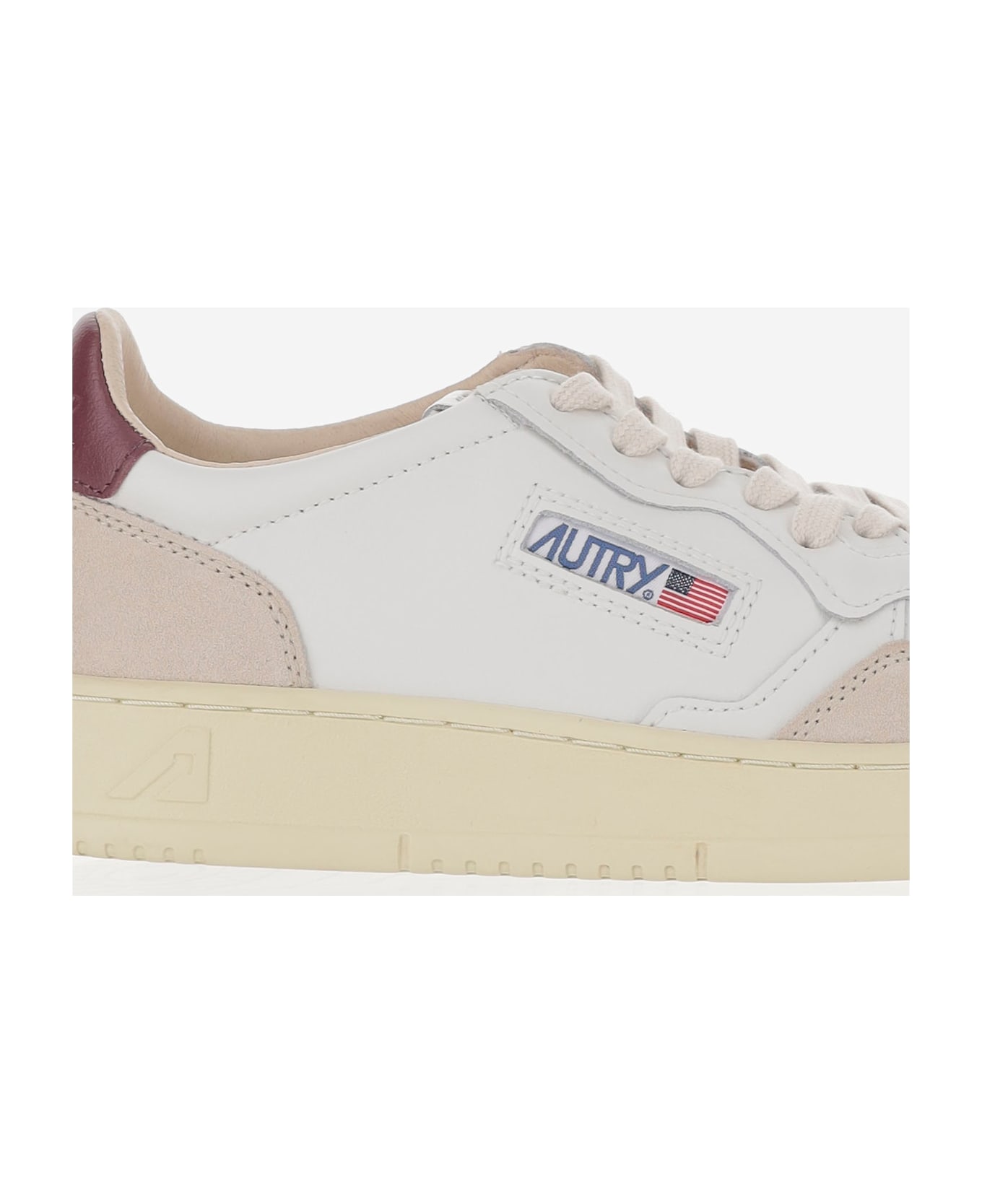 Autry Low Medalist Leather Sneakers - Bordeaux