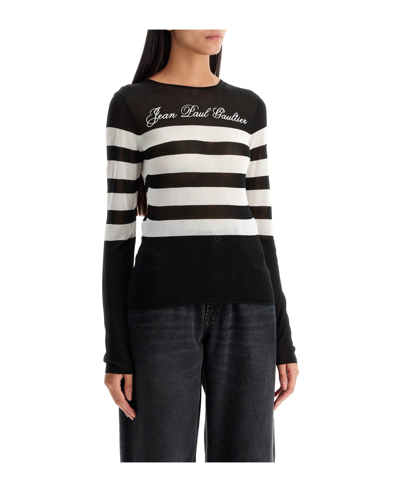 Jean Paul Gaultier Lightweight Signature Striped Sailor - BLACK/WHITE (Black)