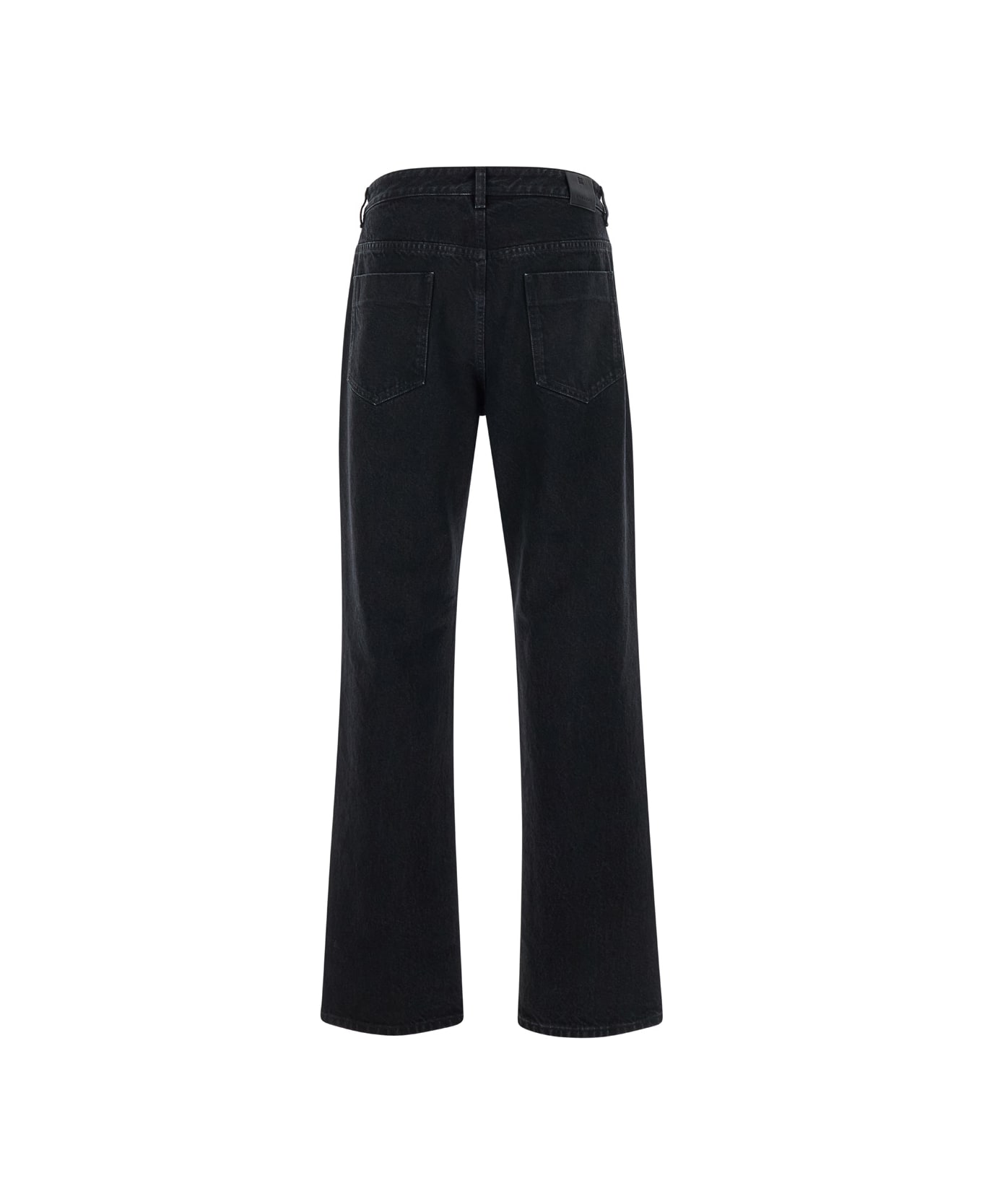 Givenchy Black Straight Five Pocket Jeans In Denim Man - Black