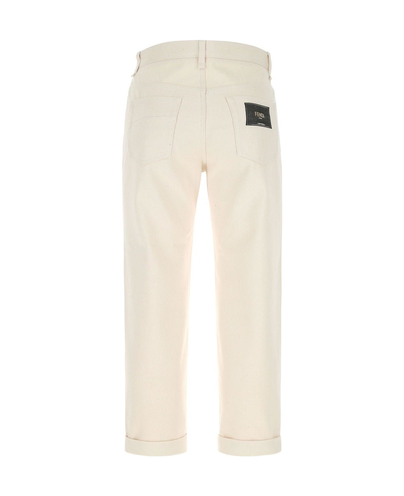 Fendi Ivory Denim Jeans - WHITE