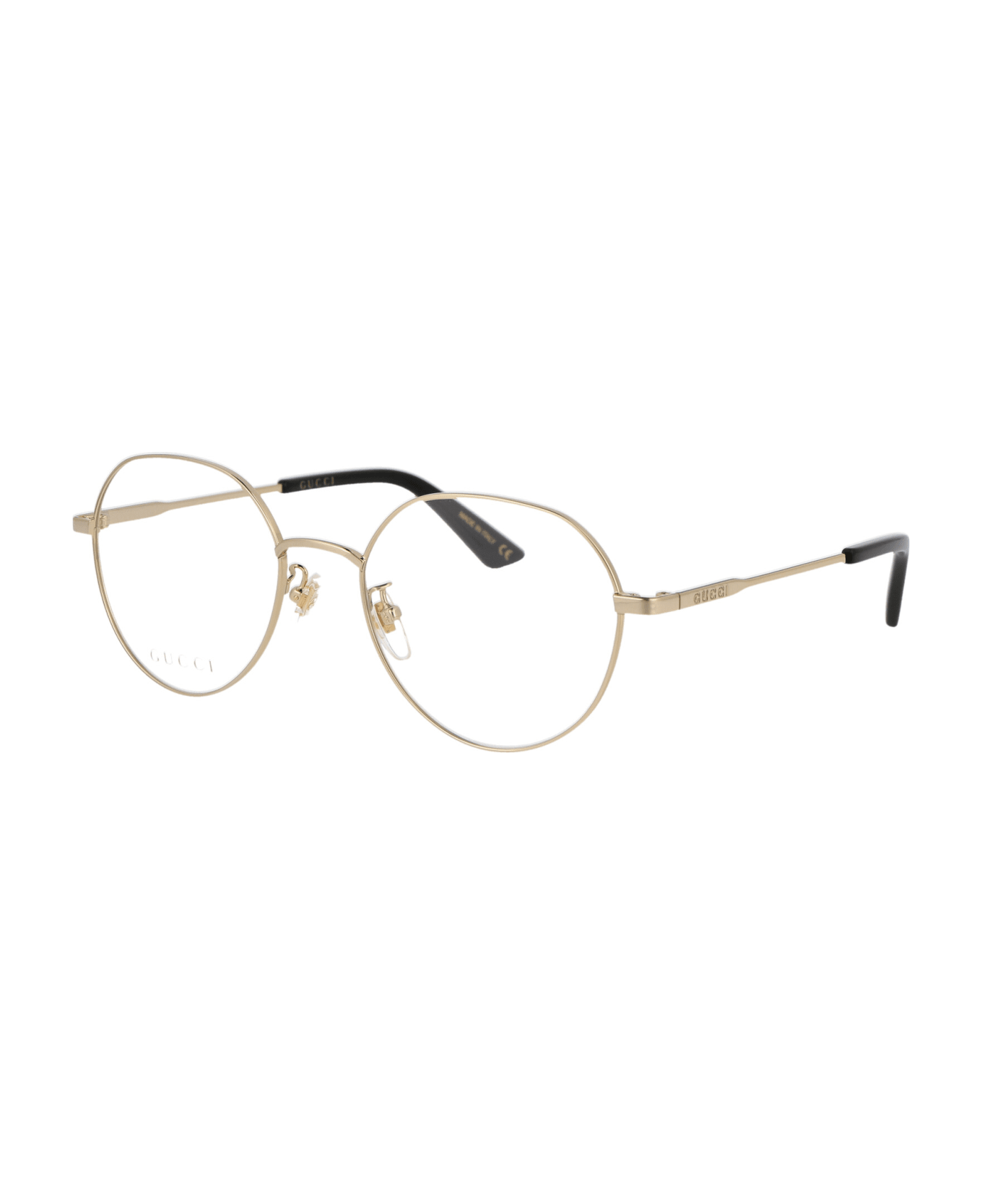 Gucci Eyewear Gg1232oa Glasses - 002 GOLD GOLD TRANSPARENT