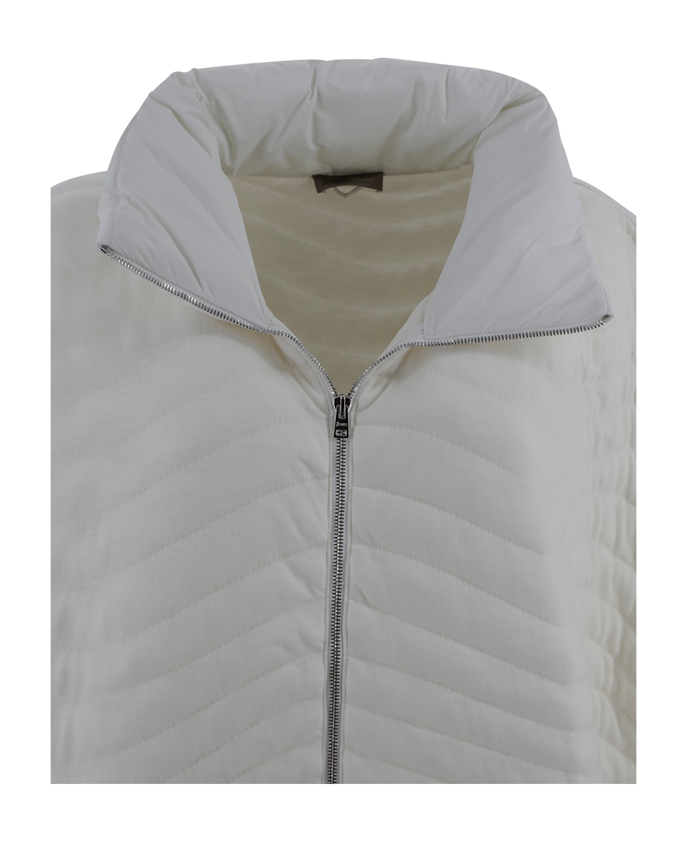 Herno Short-sleeved Padded Poncho - White