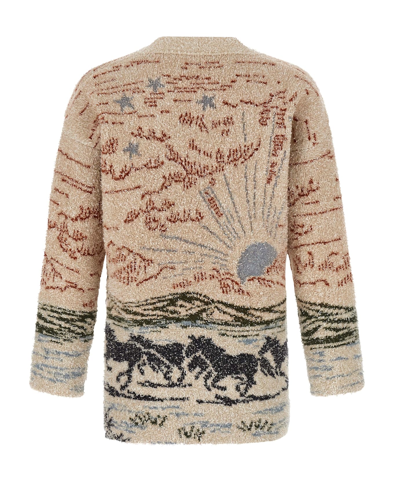 Alanui 
sunset Riders
 Cardigan - NEUTRALS/GREEN