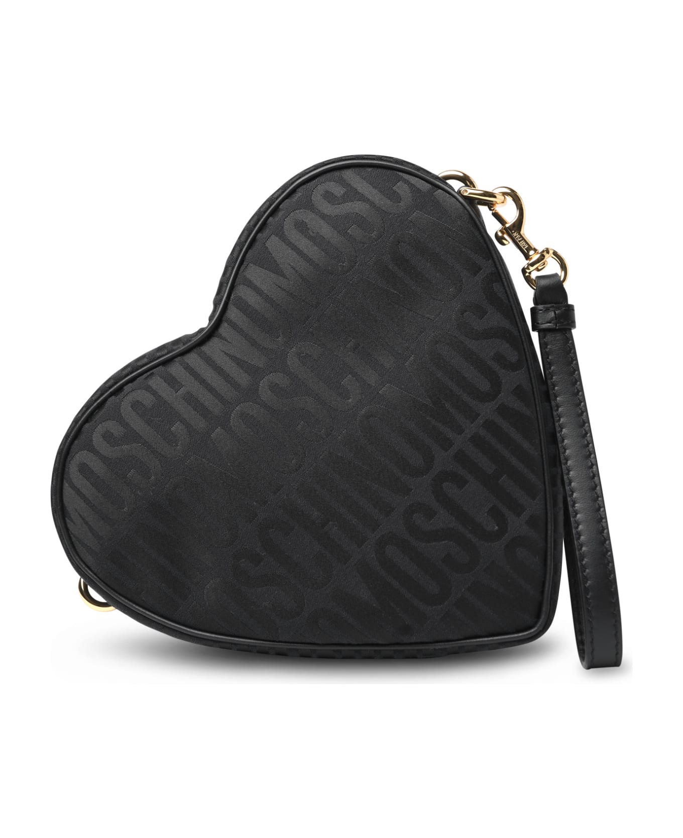 Moschino 'cuore' Black Cotton Blend Purse - Black 財布
