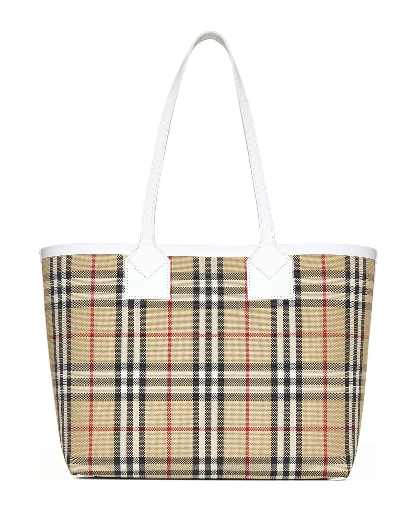 Burberry Small London Tote Bag - Vintage check/white トートバッグ