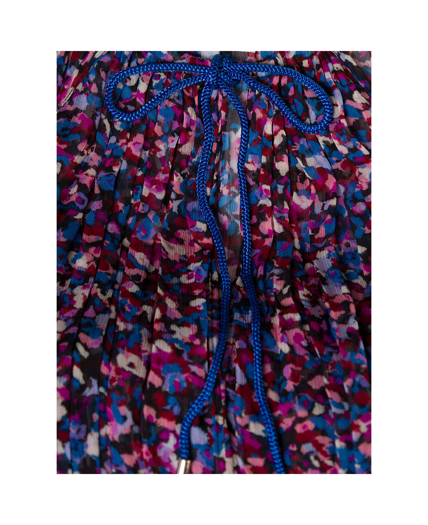 Marant Étoile Multicolored Maxi Tie-neck Dress With Graphic Print All-over In Viscose Woman - Multicolor ワンピース＆ドレス