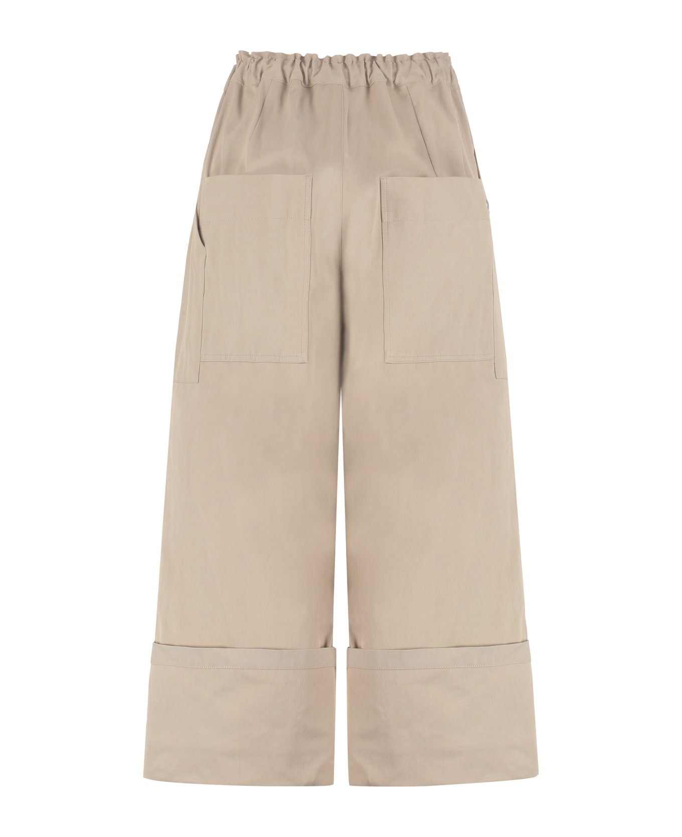 Moncler Genius 2 Moncler 1952 - Cotton Blend Wide Leg Trousers - Beige