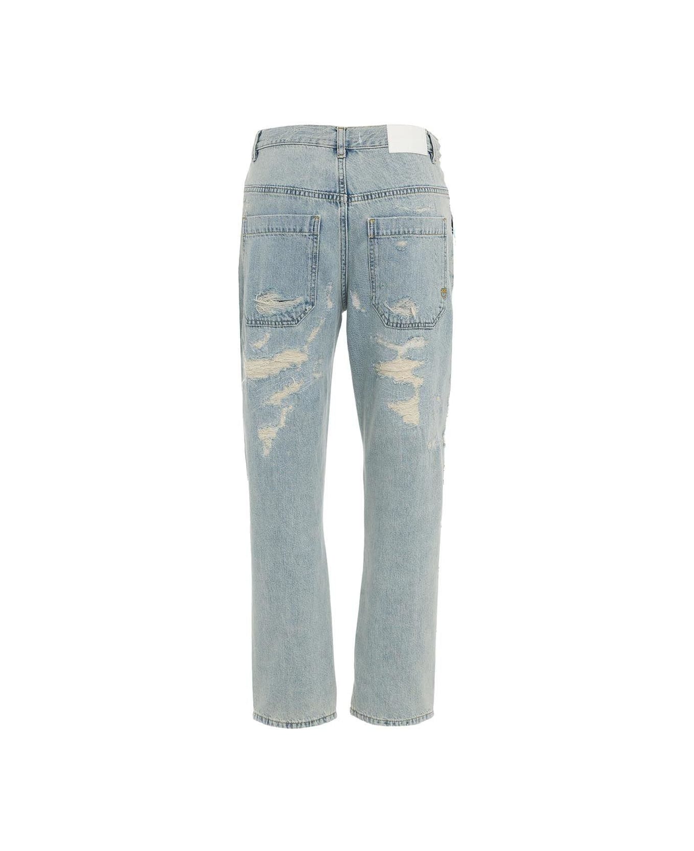 Pinko Distressed Denim Jeans - Blu Denim